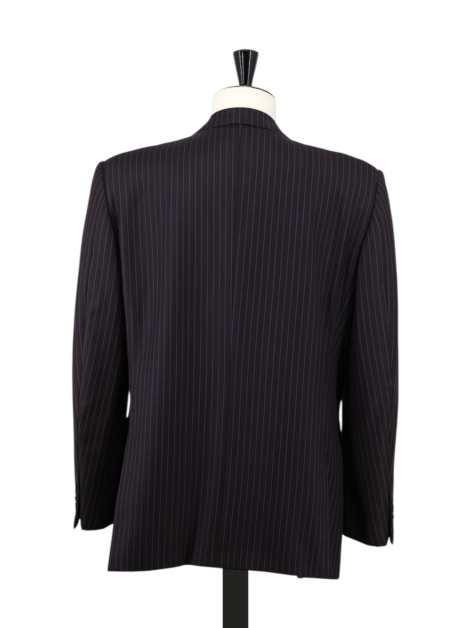 Ermenegildo Zegna Vintage Dark Brown & Light Blue Trofeo Wool Pinstripe Suit