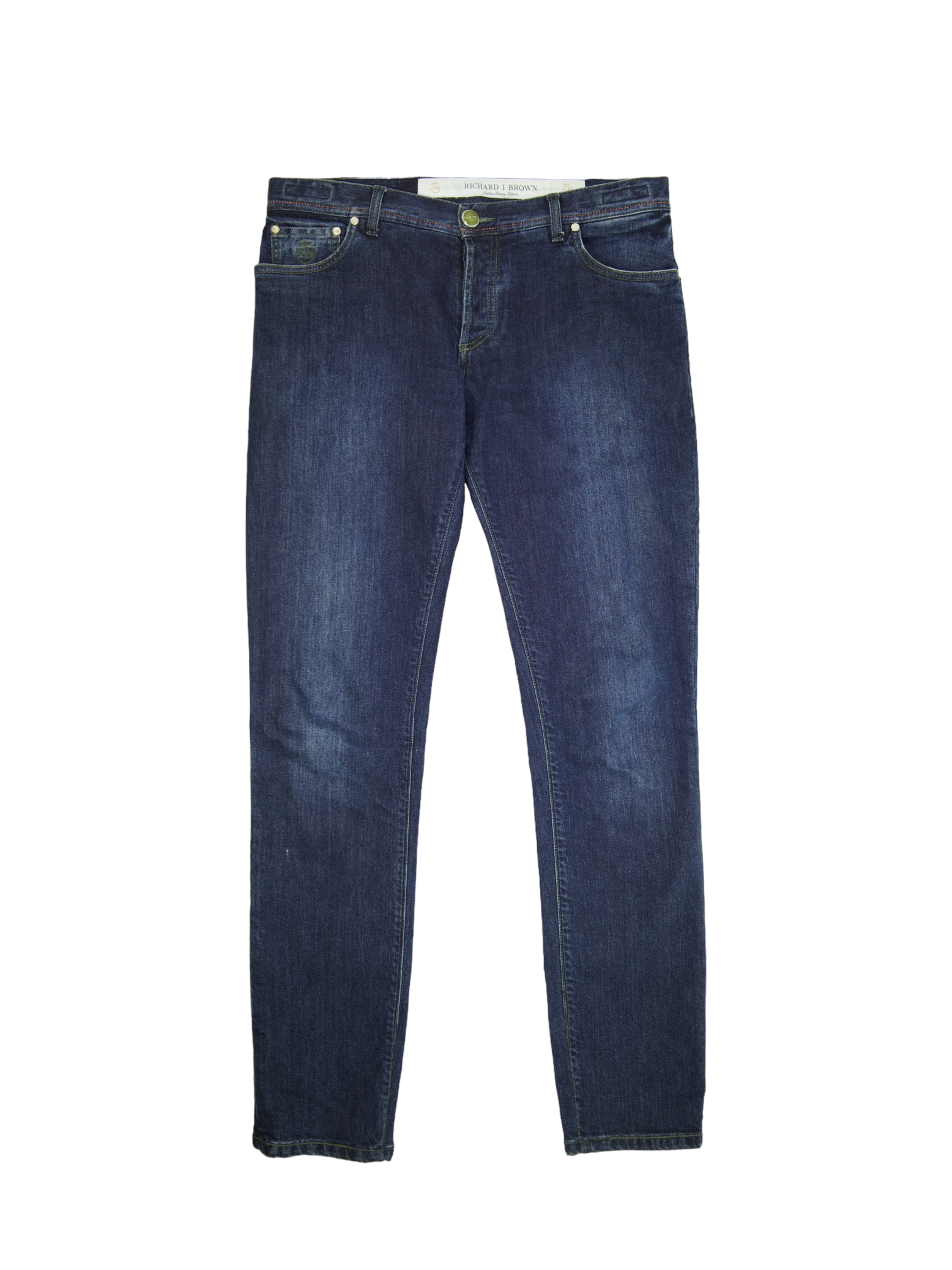 Richard J. Brown Denim Blue Cotton & Elastane Jeans