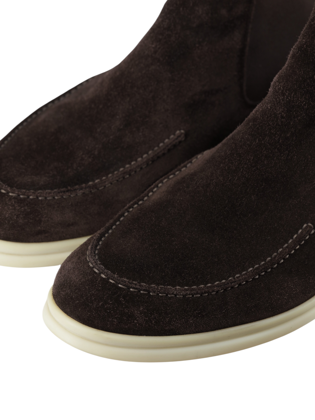 Loro Piana Dark Brown Suede Regent Chelsea Walk Boots