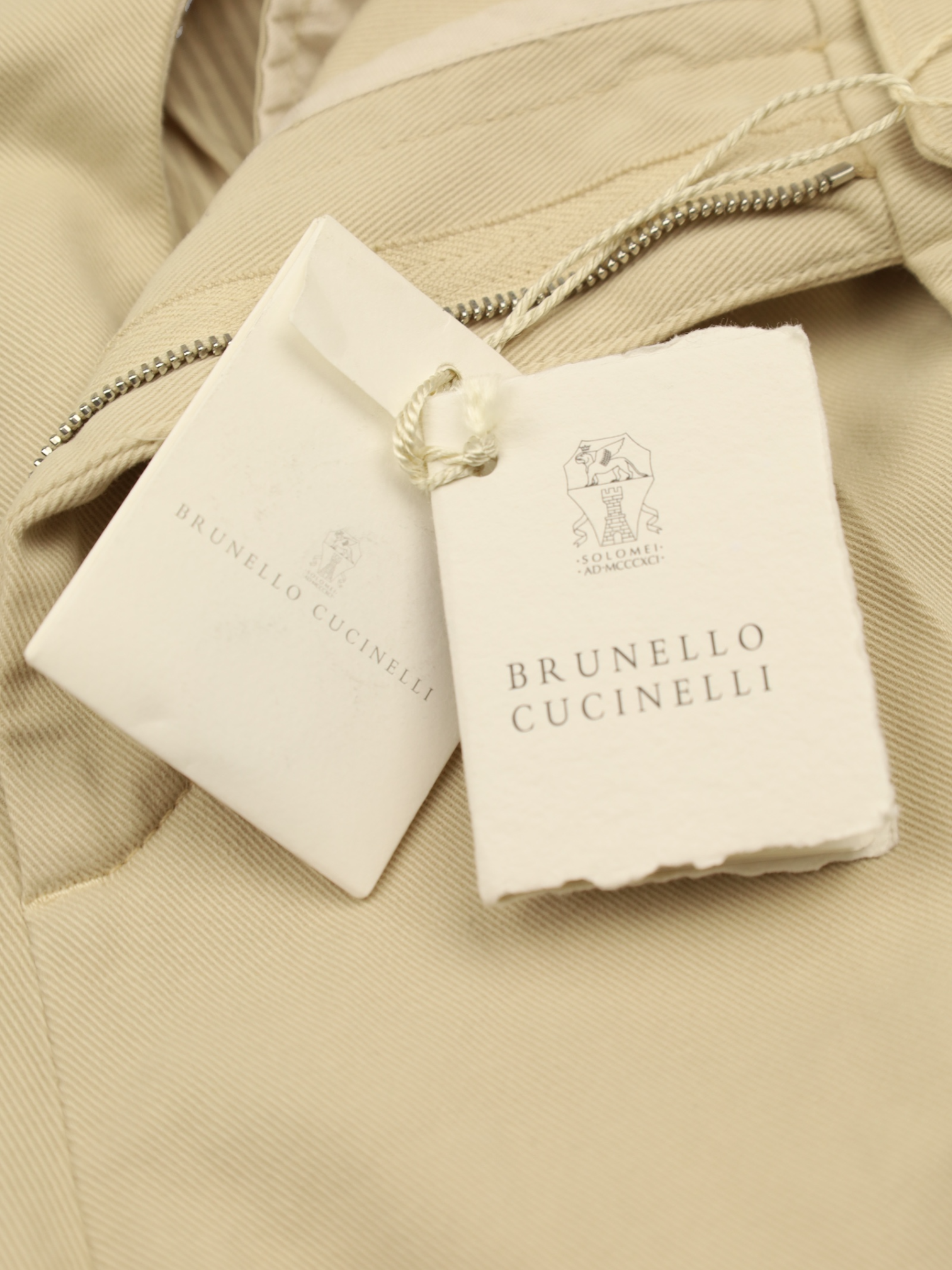 Brunello Cucinelli Beige Cotton Leisure Fit Chino