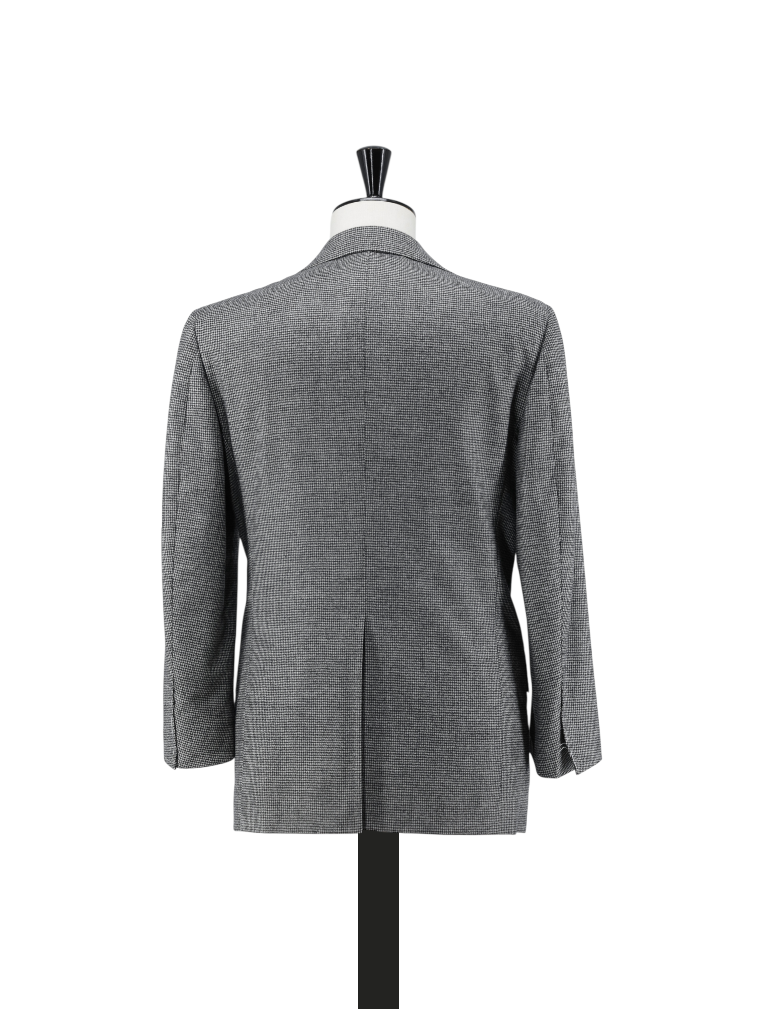 Cesare Attolini Black and White Wool & Cashmere Flannel Puppytooth Suit