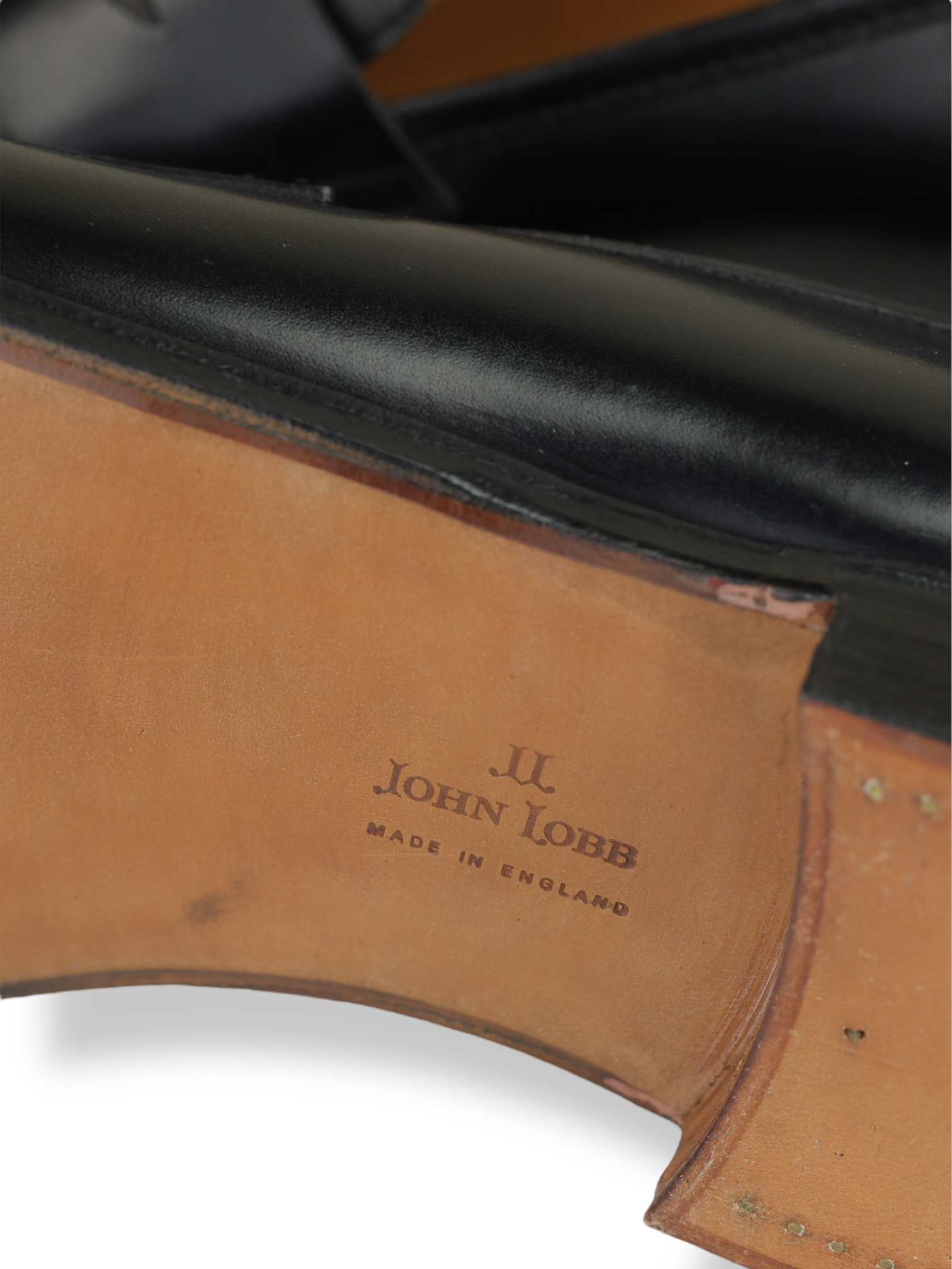 John Lobb Black Campus Leather EE-Last Penny Loafer