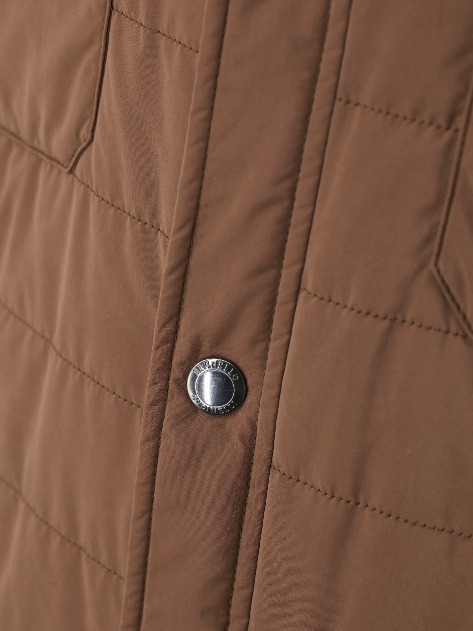 Brunello Cucinelli Brown Lightly-Padded Softshell Fieldjacket