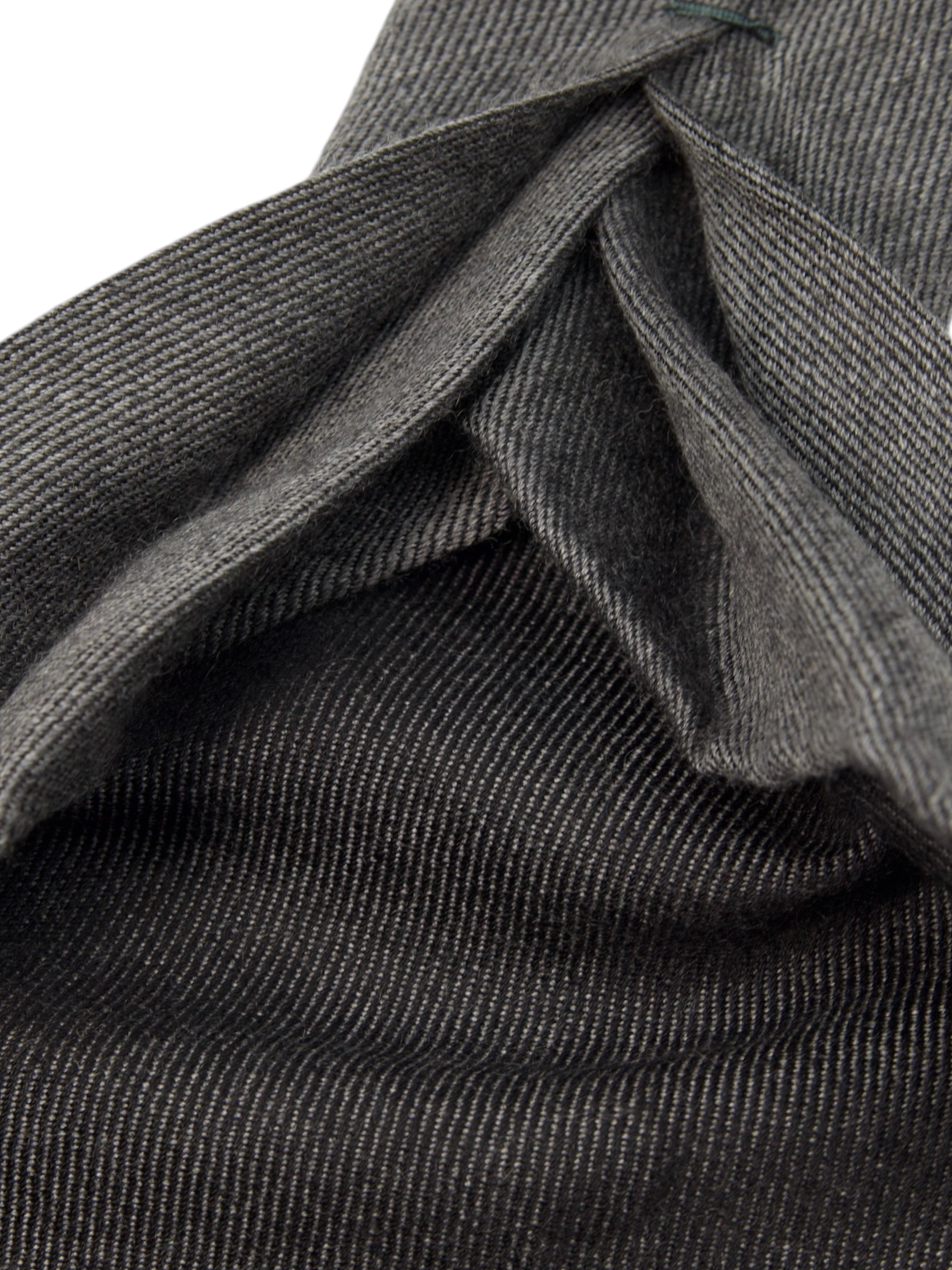 E. Marinella 7-Fold Grey Woollen Tie