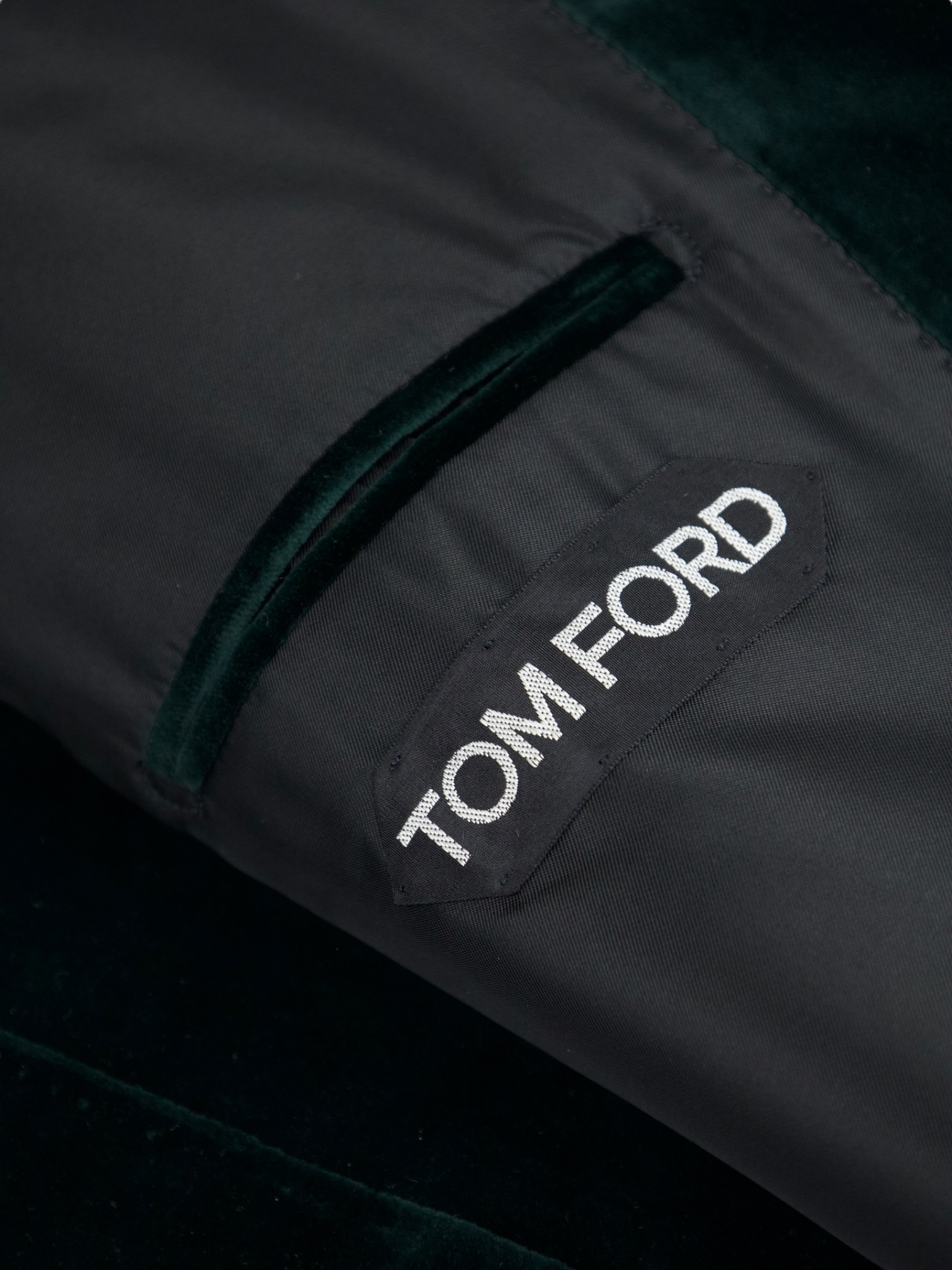 Tom Ford Emerald Green Cotton Velvet Shelton Smoking Jacket