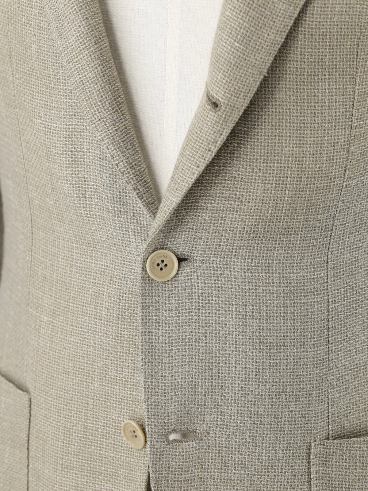 Loro Piana Pistache Green Wool, Silk & Linen Plain-Weave Jacket