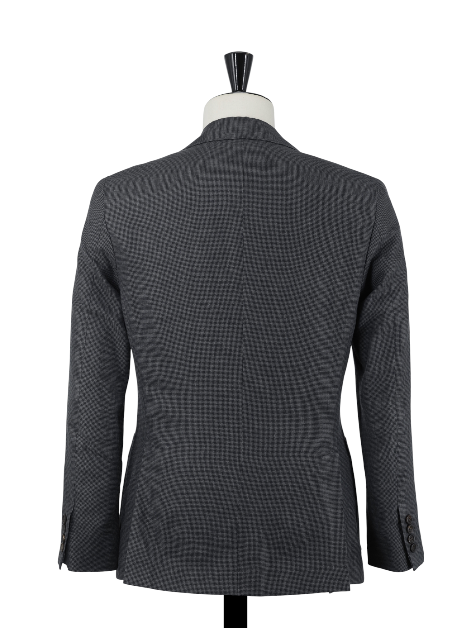 Brunello Cucinelli Warm Grey Wool, Linen & Silk Puppytooth Jacket