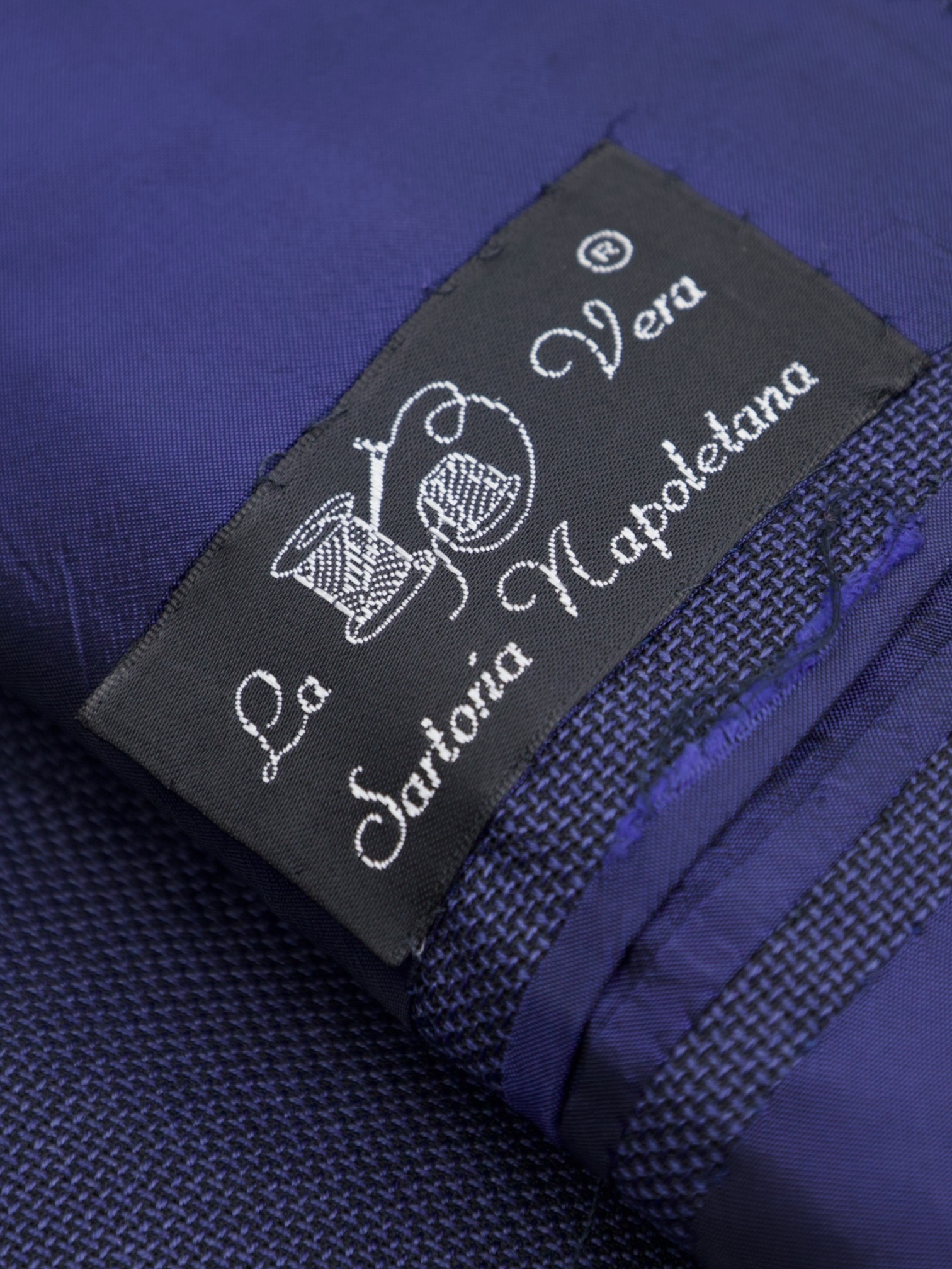 Orazio Luciano Blue Wool & Mohair Micro-Structure Jacket