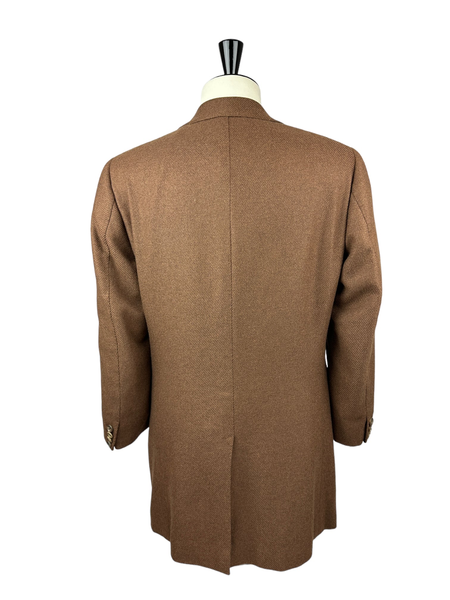 Cesare Attolini Brown Wool & Cashmere Overcoat