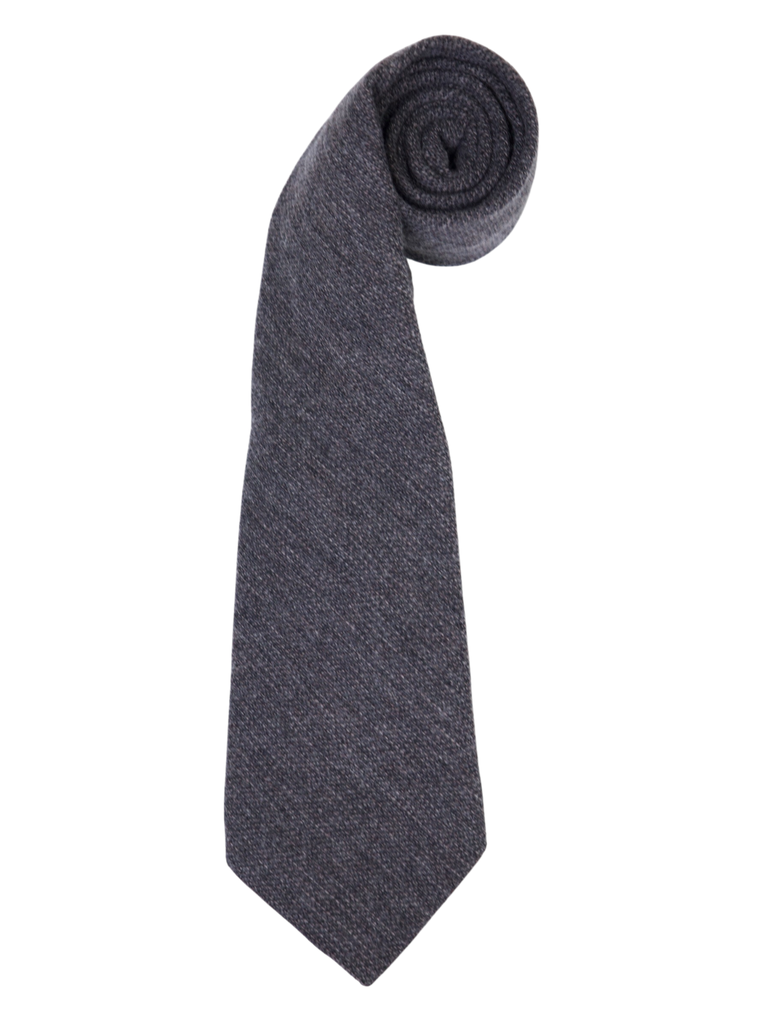 Kiton Grey 7-Fold Wool, Cashmere & Silk "Gianni Agnelli" Tie