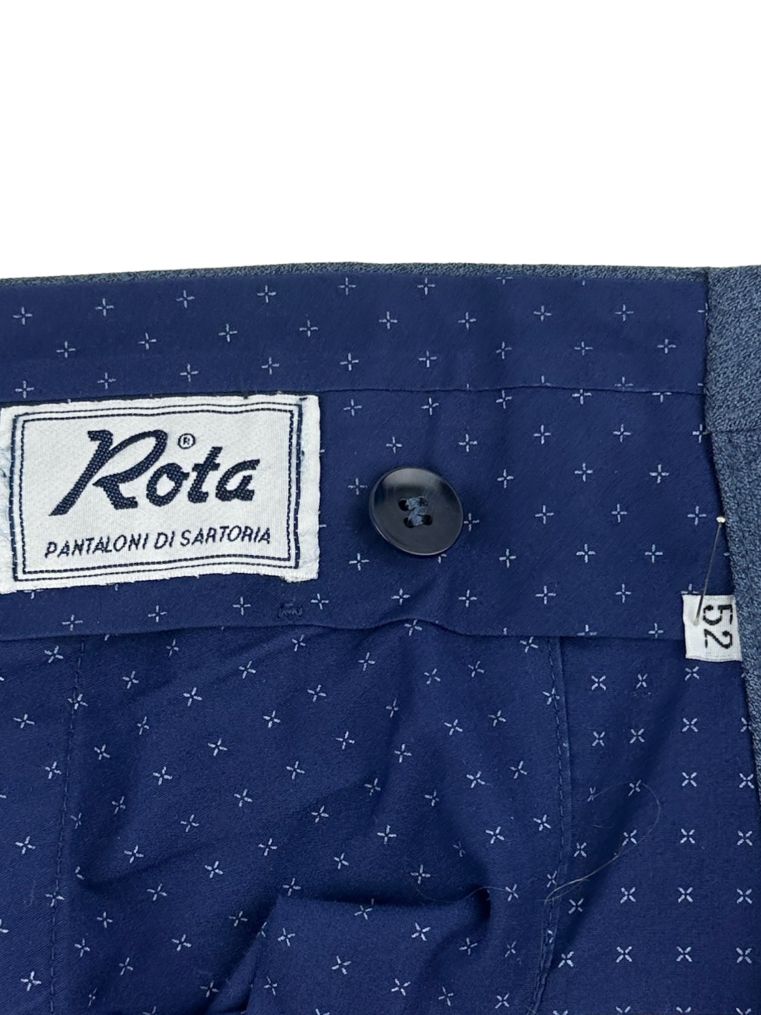 Rota Dark Denim Blue Flannel Trousers