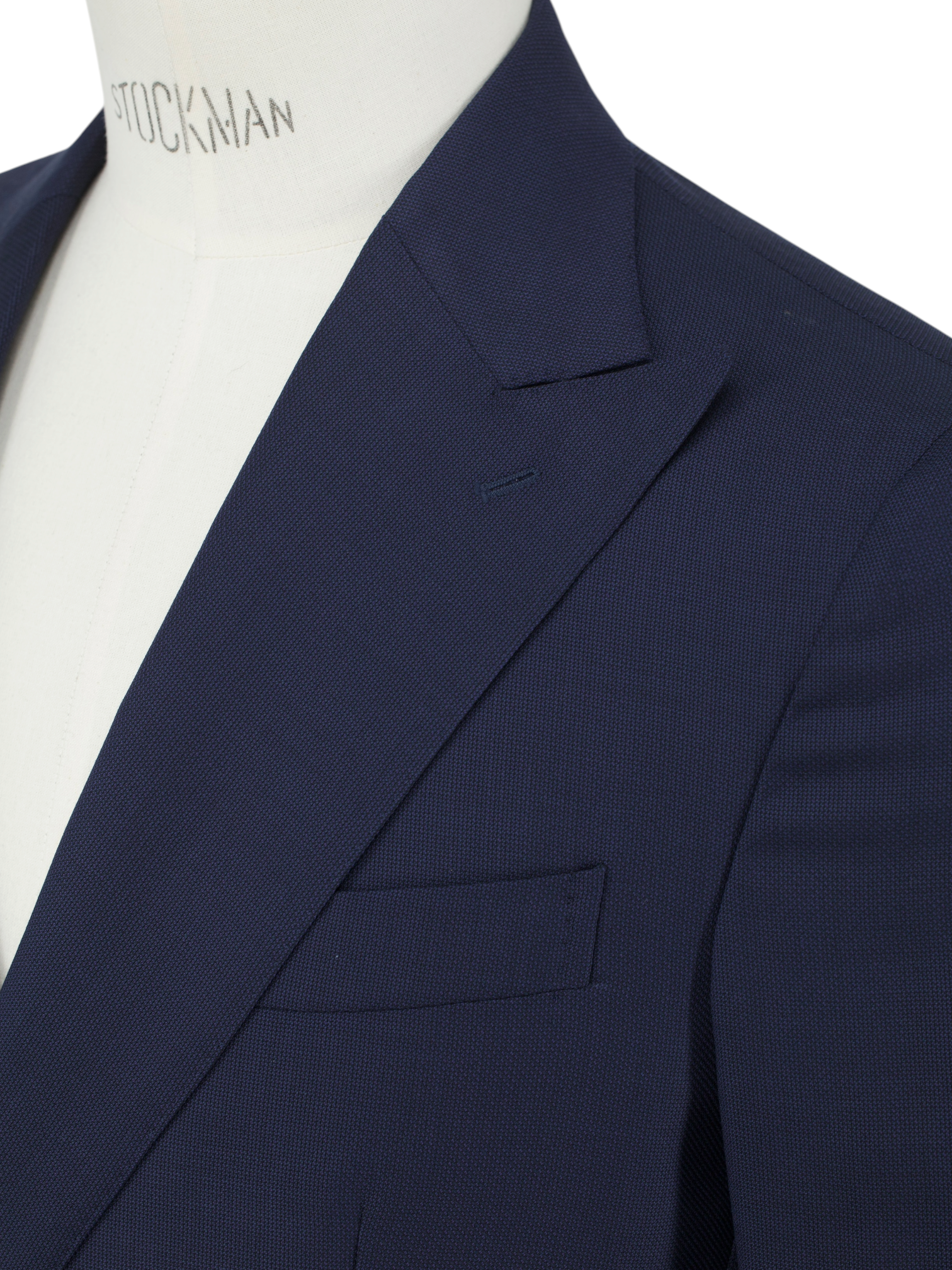 E. Formicola Navy Double-Breasted Fine-Wool Lungo Suit