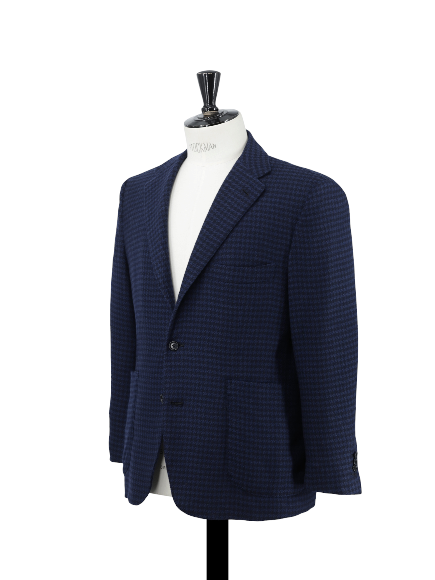 Kiton Dark Blue Pure Plushy-Cashmere Houndstooth Jacket