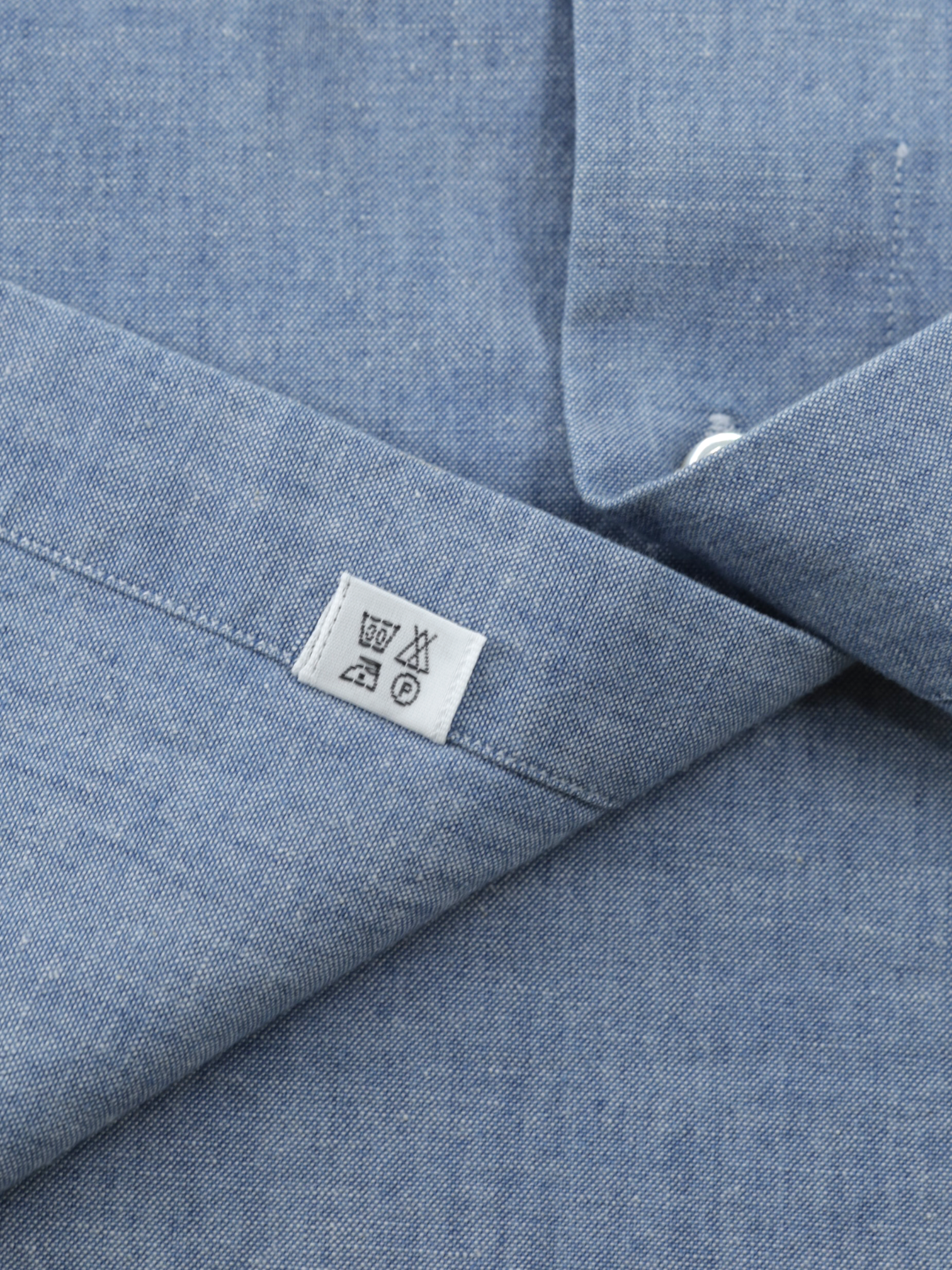 Finamore Light Blue Cotton Pinpoint Neapolitan Shirt