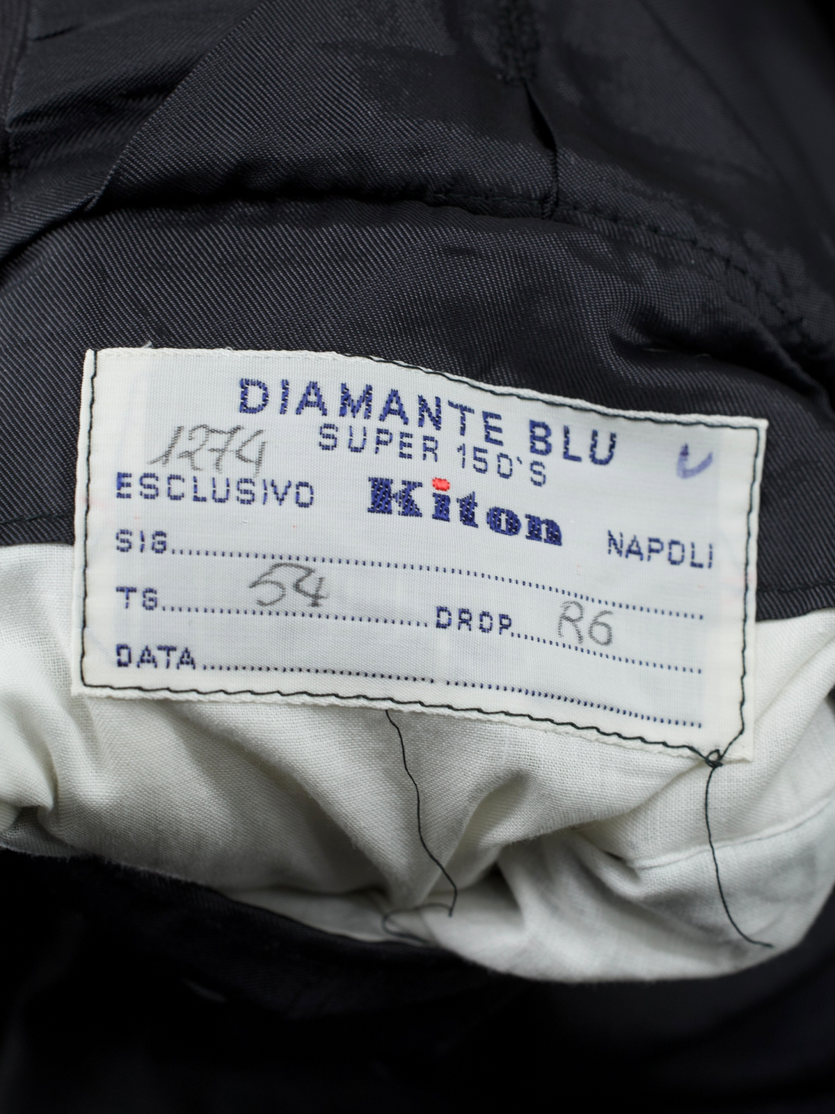Kiton Dark Grey Vintage Super 150's "Diamante Blu" Micro-Stripe Suit
