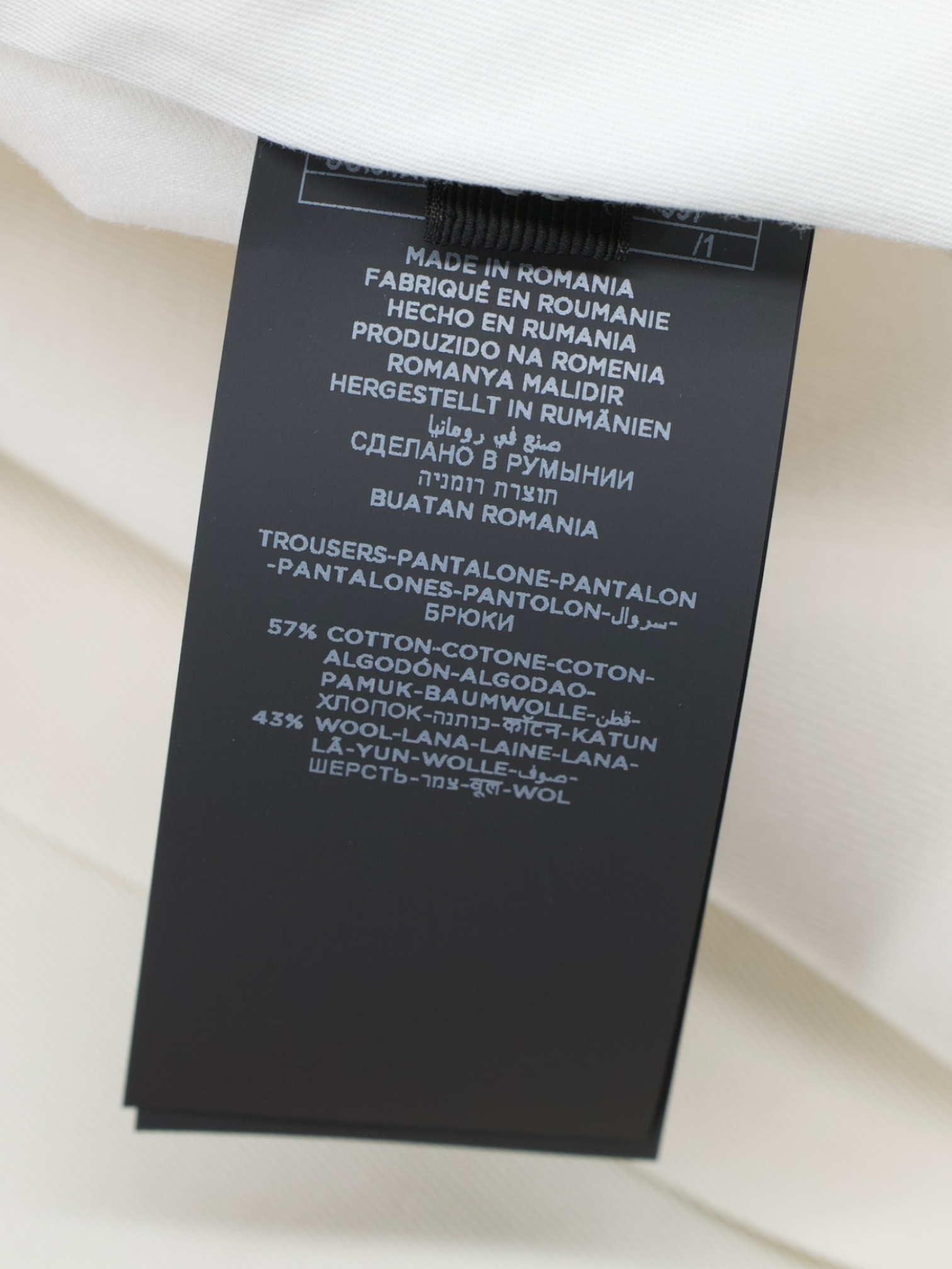 Ermenegildo Zegna Offwhite Cotton & Wool Twill Double-Pleated Trousers