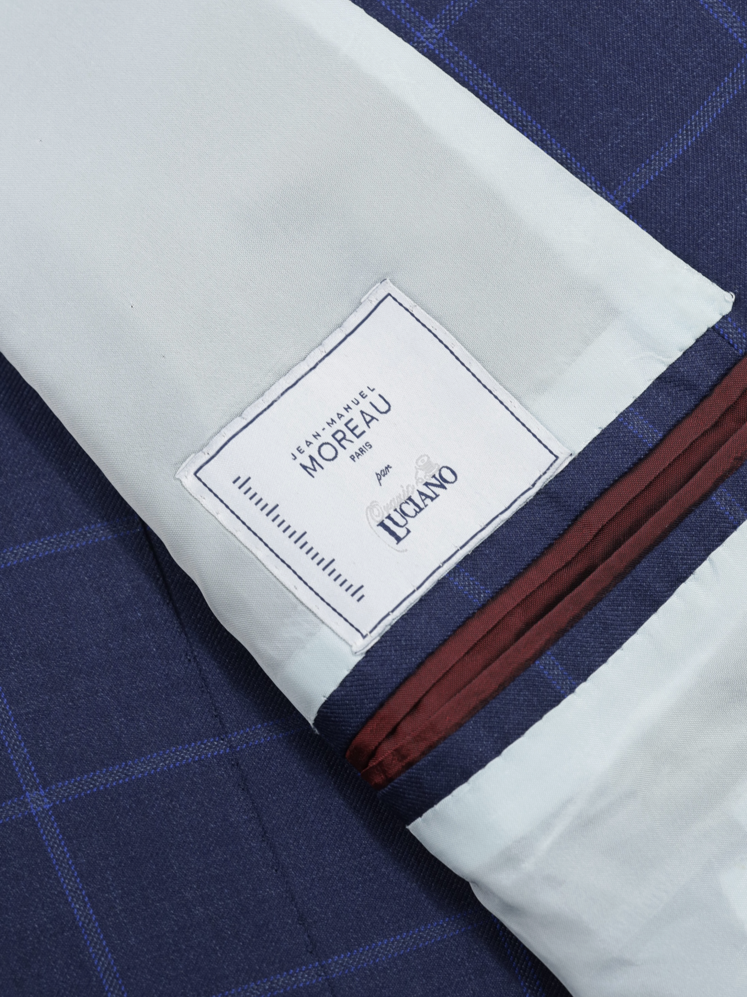 Orazio Luciano Navy & Royal Blue Fine-Wool Windowpane Jacket