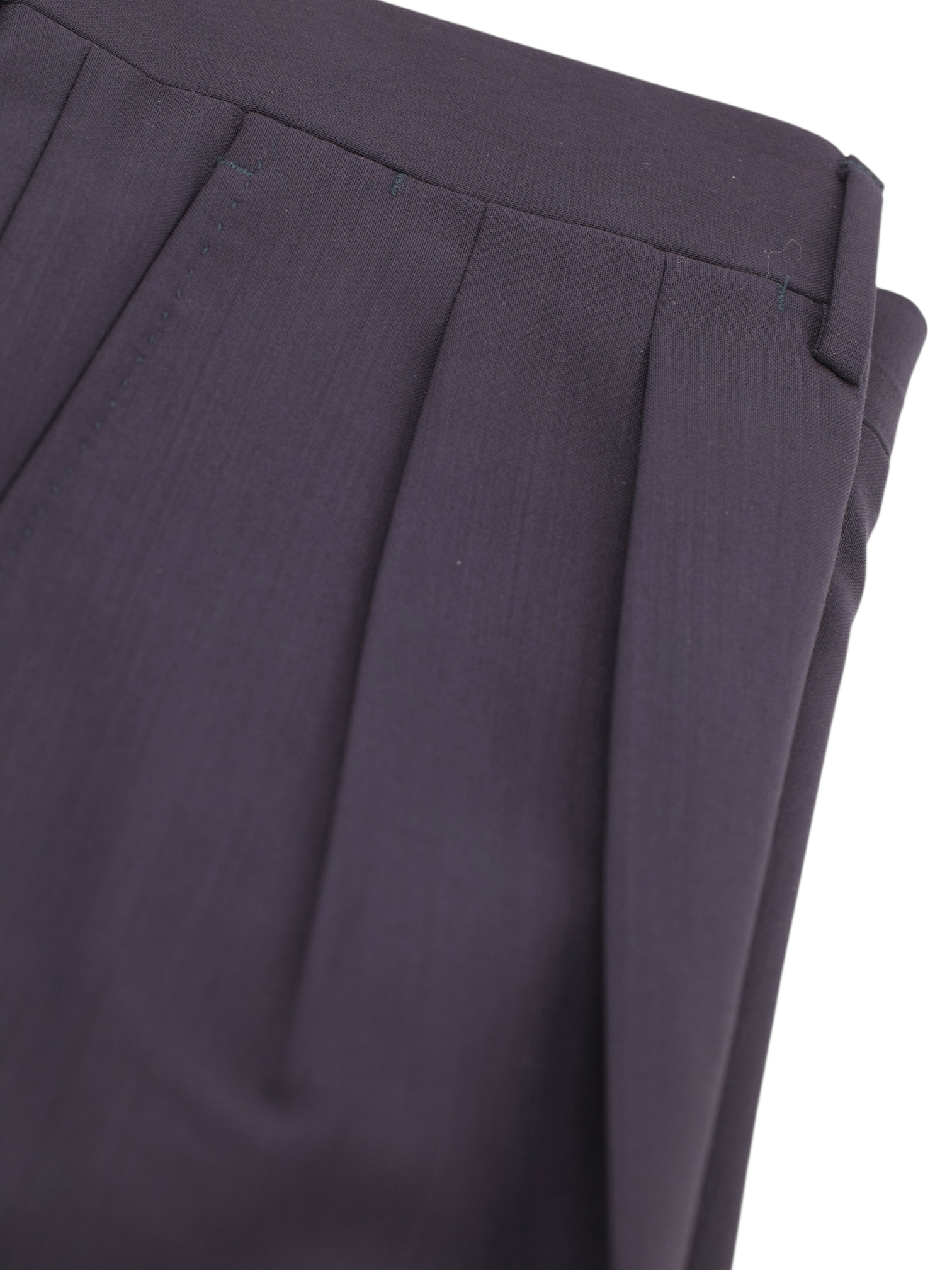 Canali Navy Cool-Wool Double-Pleated Trousers