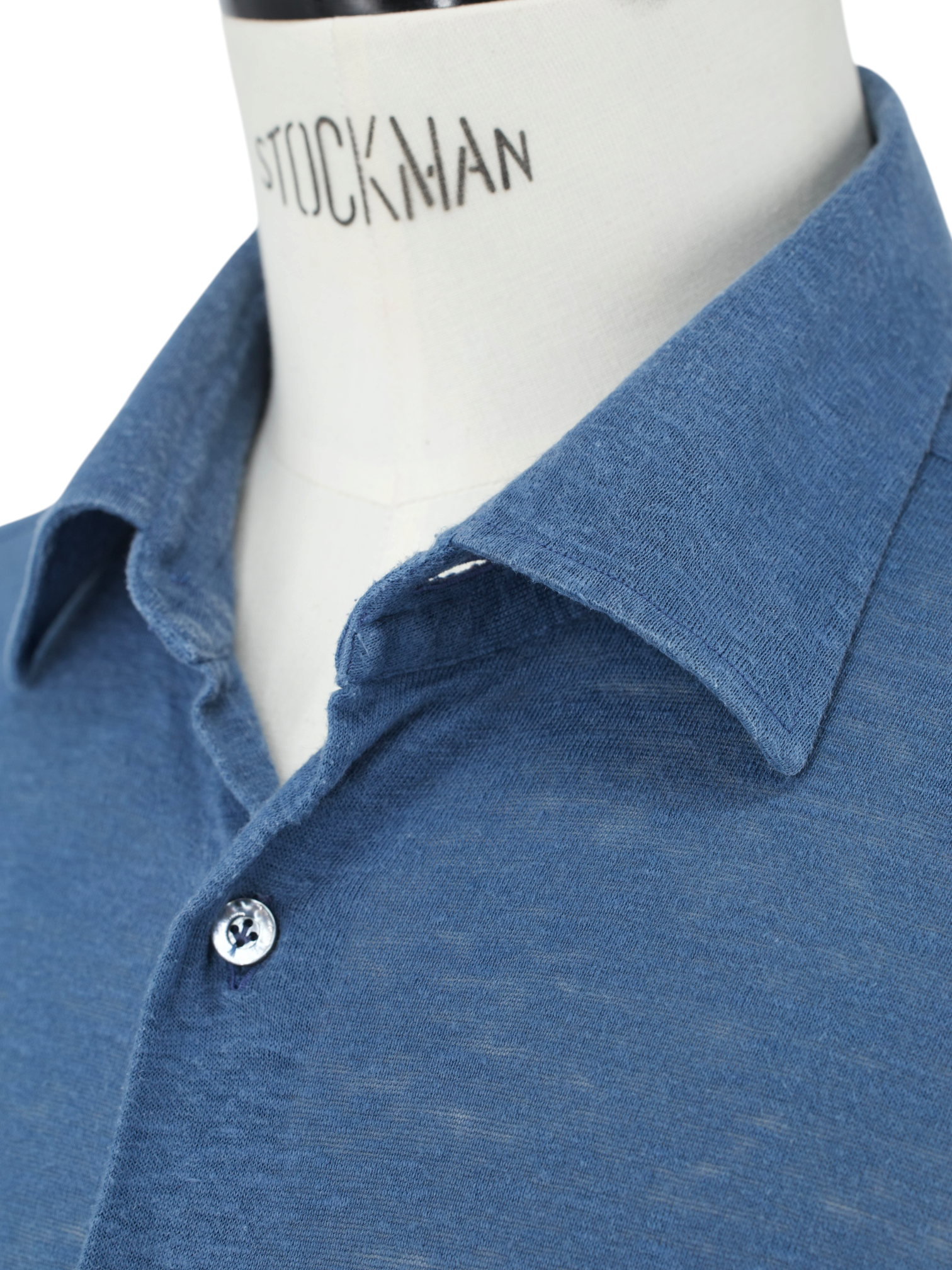 Fray Steel Blue Aloe-Vera Linen Short-Sleeve Shirt