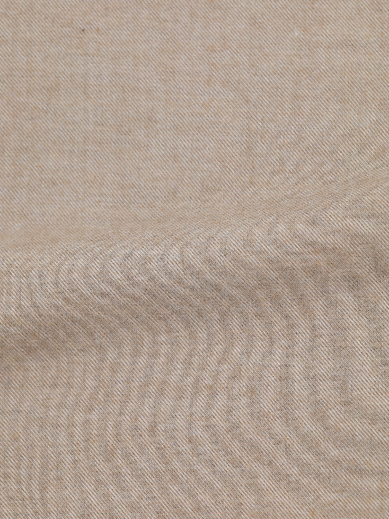 Corneliani Light Brown Cotton & Cashmere Flannel One-Piece Collar Shirt