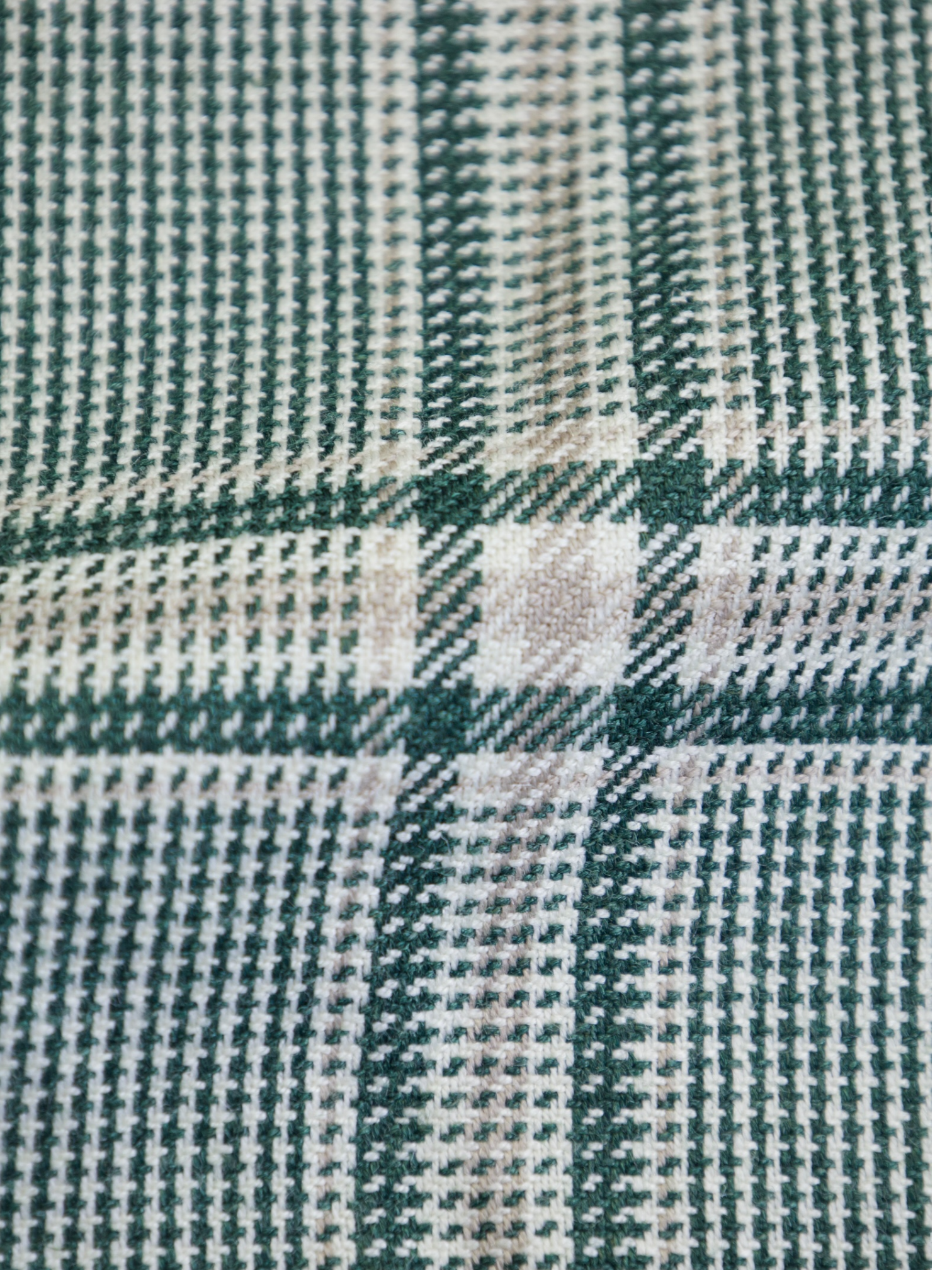 Cesare Attolini Light Green Wool, Silk & Linen Tartan Jacket