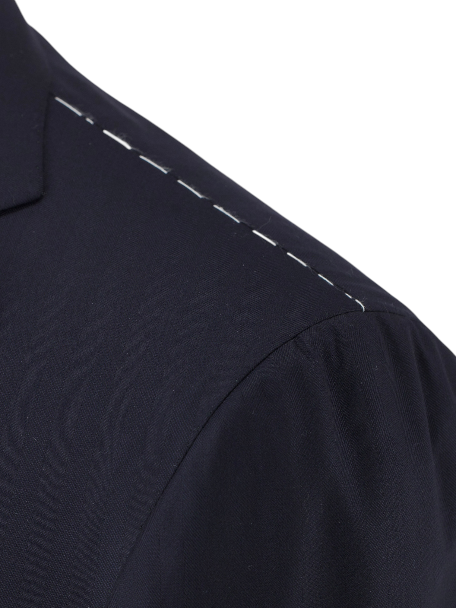 Cesare Attolini Deep Navy Super 210's Shadow-Herringbone Suit