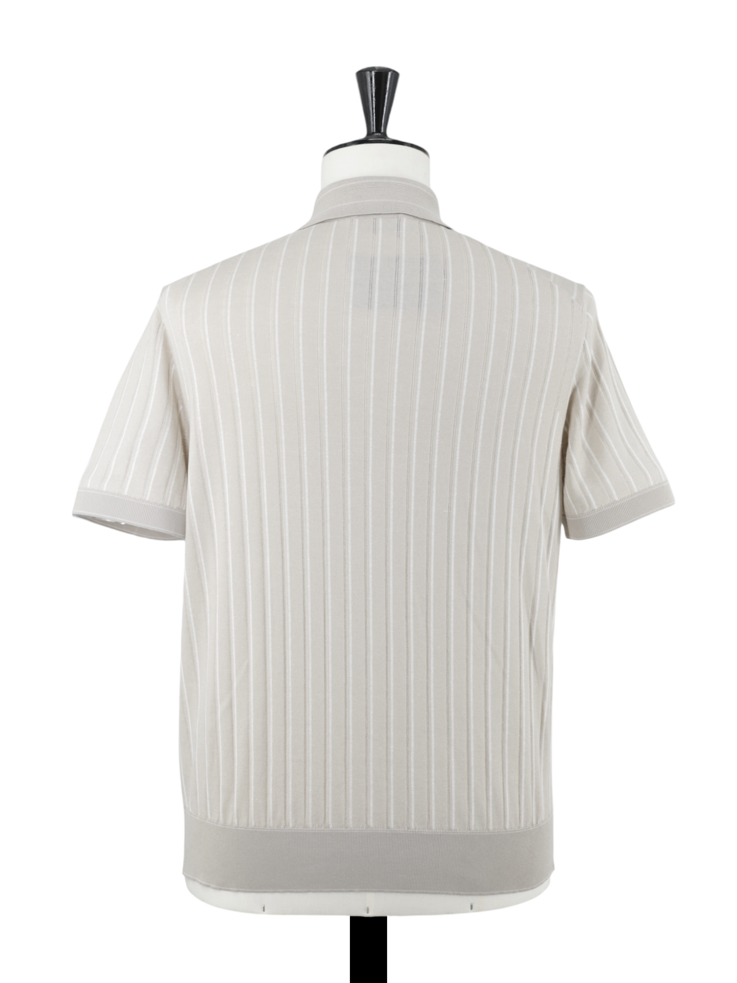 Brioni Sand Cotton, Silk & Linen Vintage-Stripe Polo