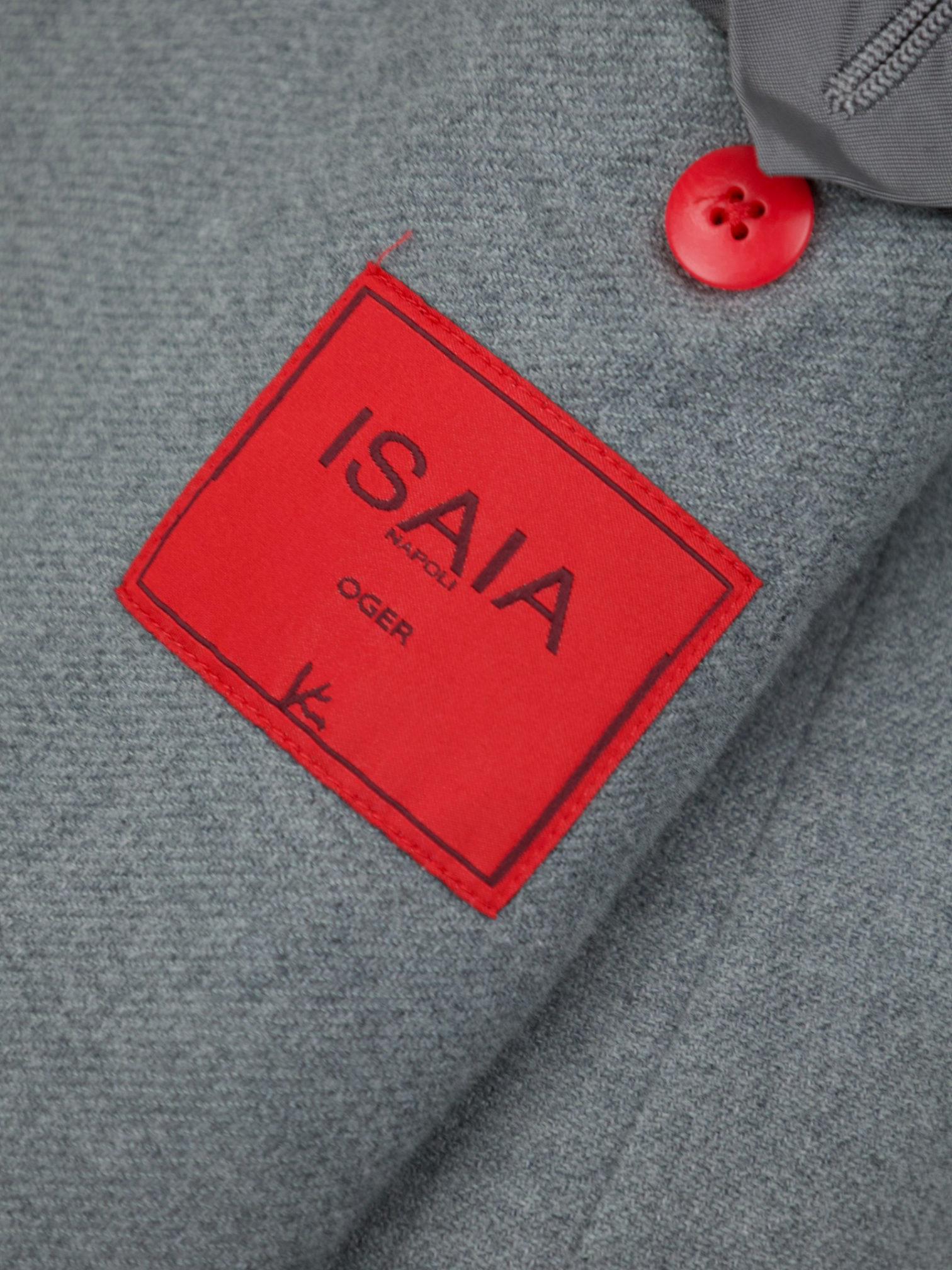 Isaia Grey Cotton & Cashmere Twill Jacket