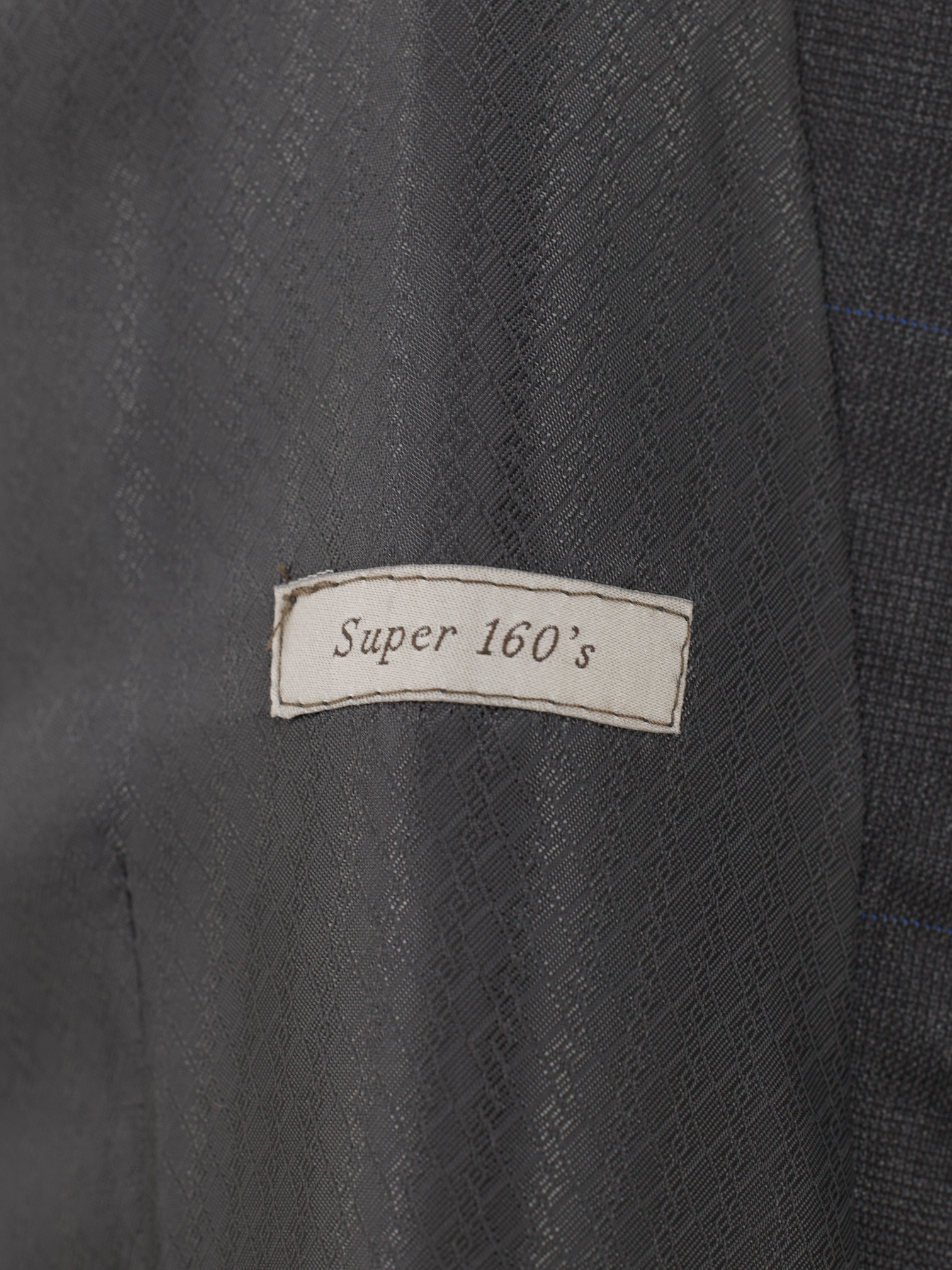 Canali Charcoal & Light Blue Super 160's Windowpane Waistcoat