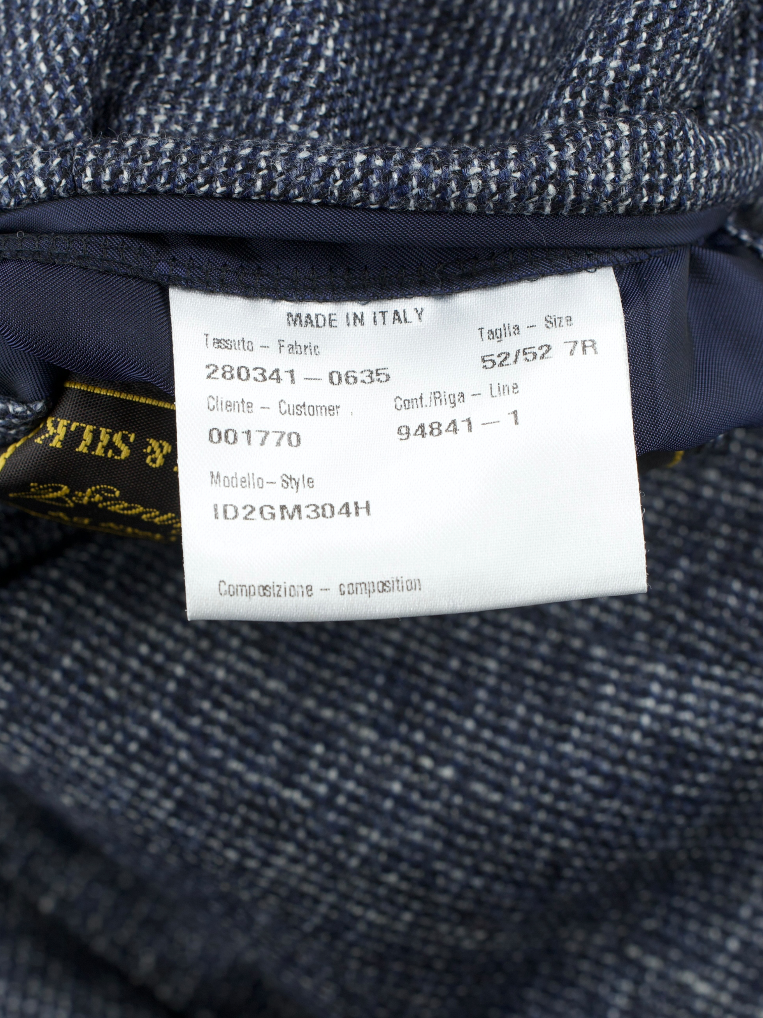 Caruso Steel Blue Wool, Cashmere & Silk Micro-Pattern Jacket