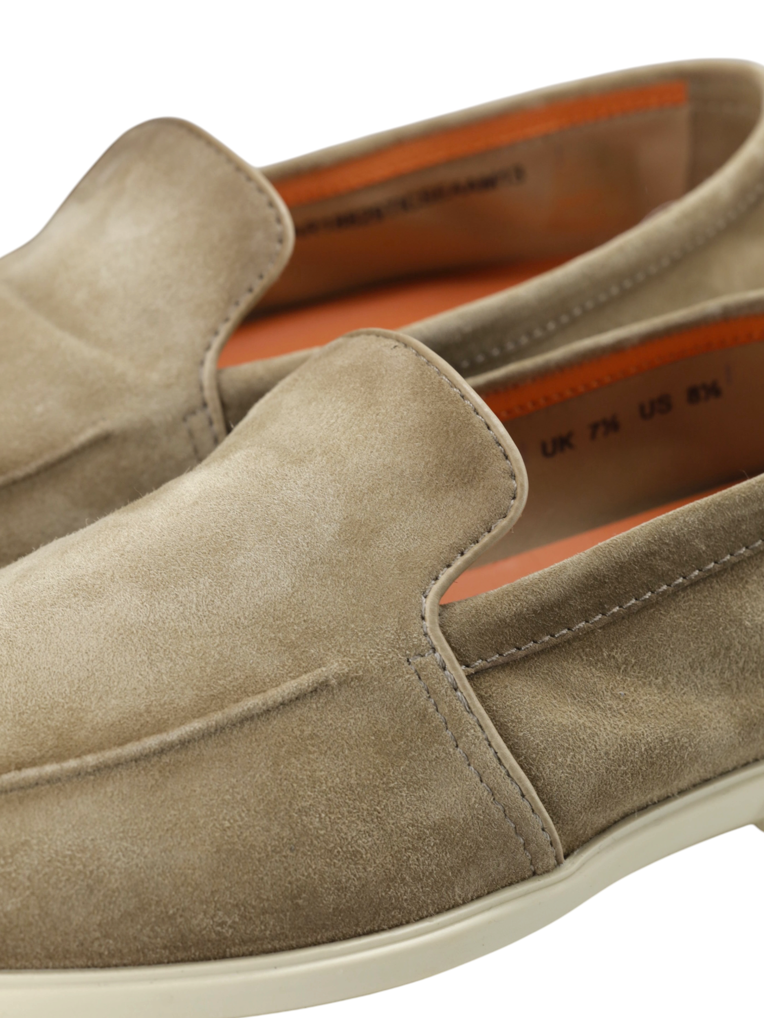 Santoni Taupe Suede Malibu Loafer