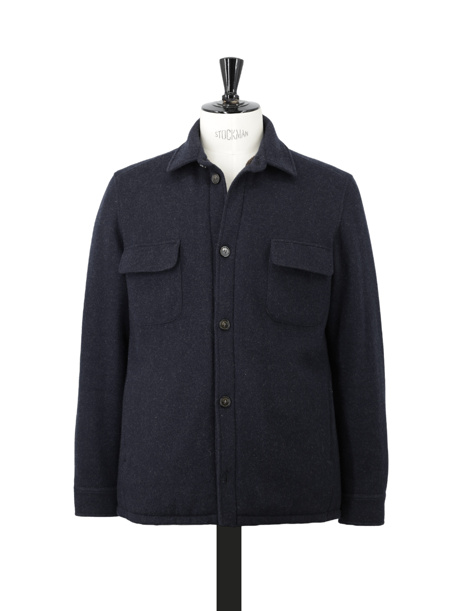 Loro Piana Navy Jersey Novalis Cashmere & Castorino Fur Lining Sweater Overshirt Jacket