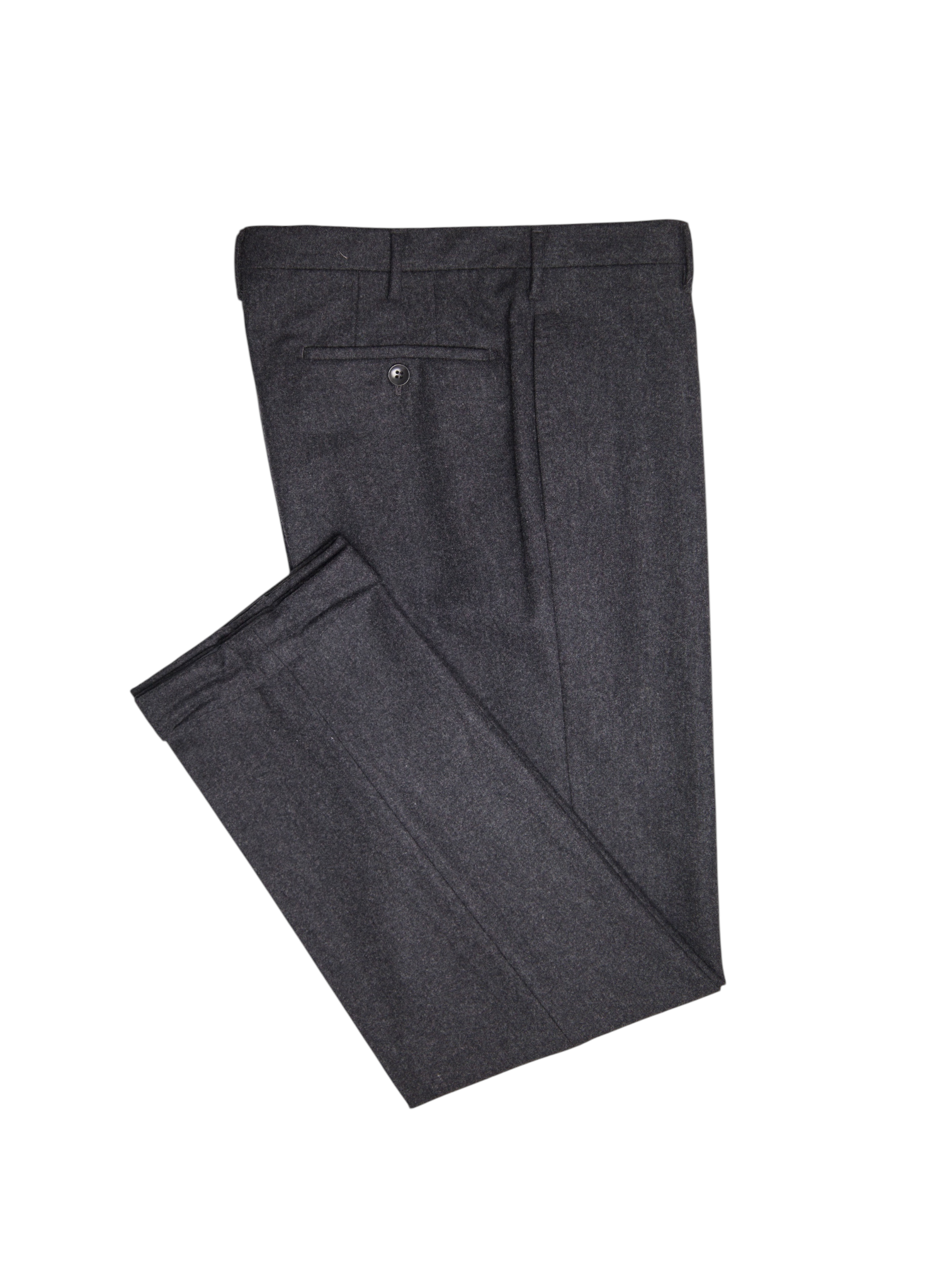 Doriani Cashmere Dark Grey Wool & Cashmere Flannel Trousers