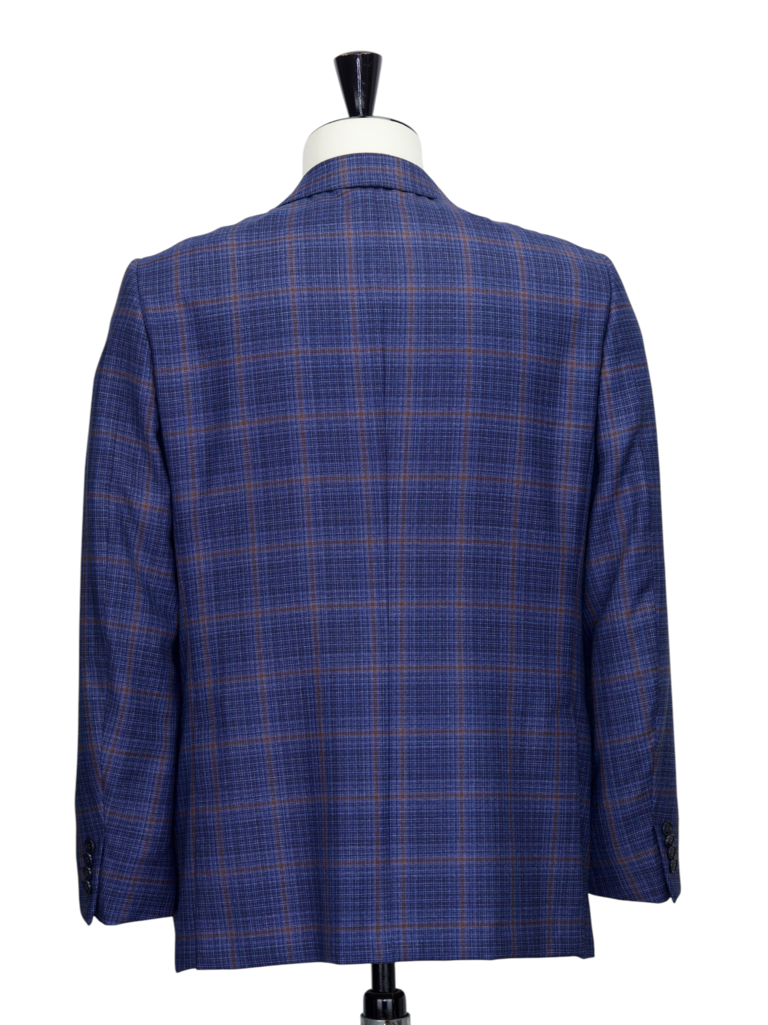 Ermenegildo Zegna Blue & Brown Windowpane “Zero Weight” Jacket