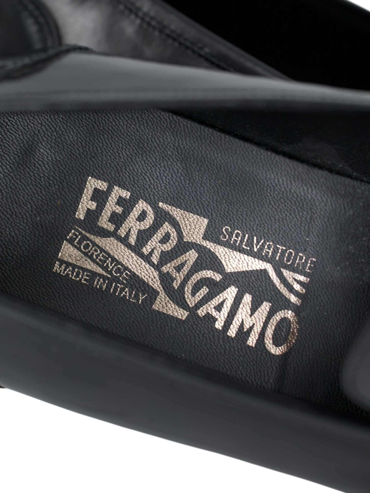 Salvatore Ferragamo Black Calfleather Penny Loafer