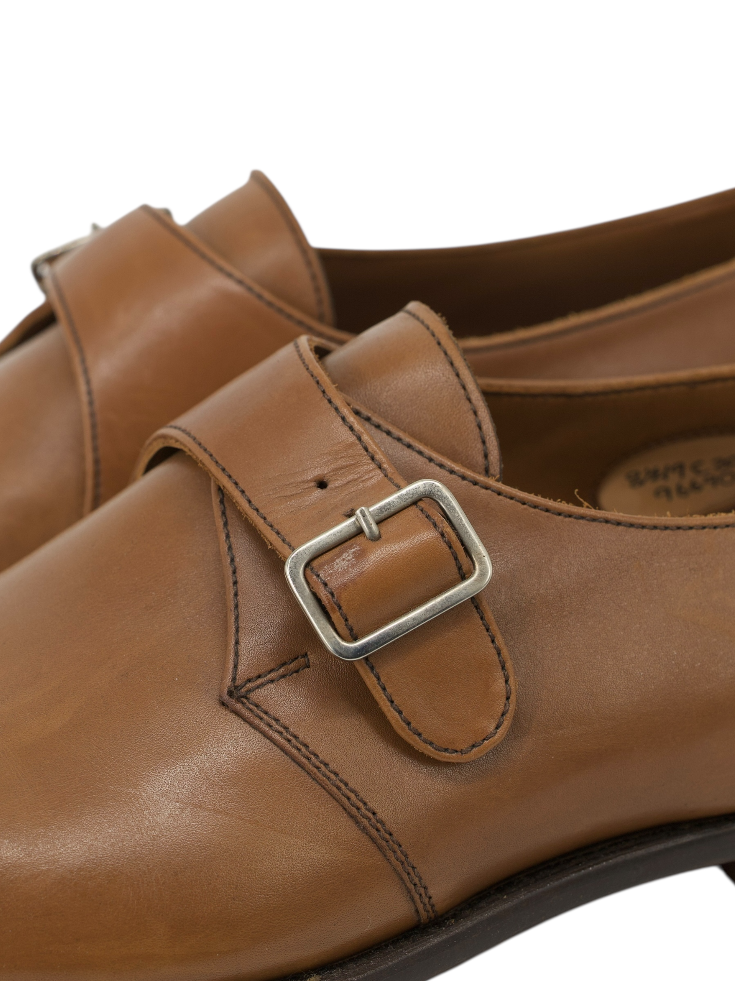 Edward Green Cognac Brown Ealing Calfleather Single Monk Shoes