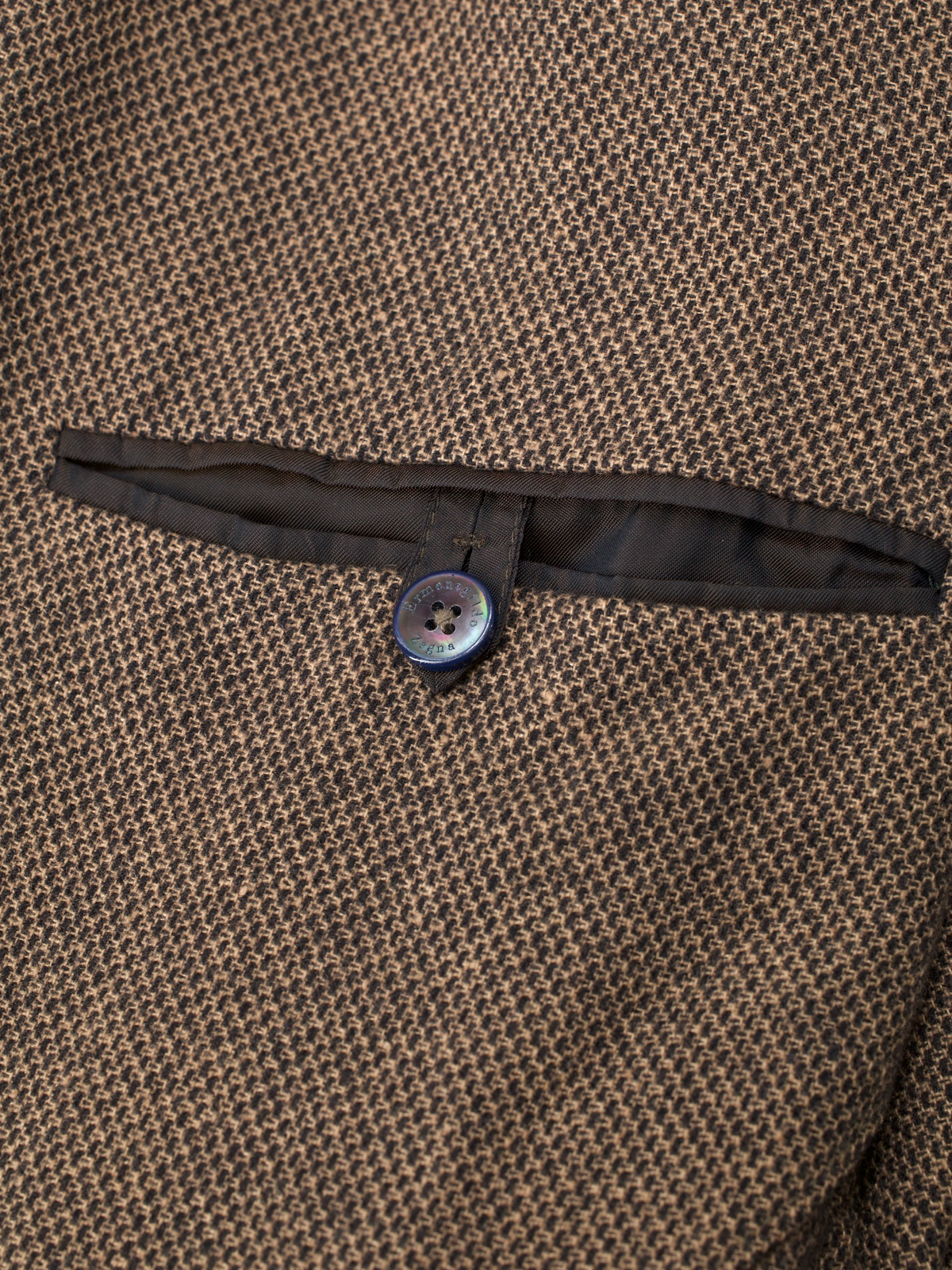 Ermenegildo Zegna Brown Wool, Silk & Cashmere "Mila Zero" Jacket