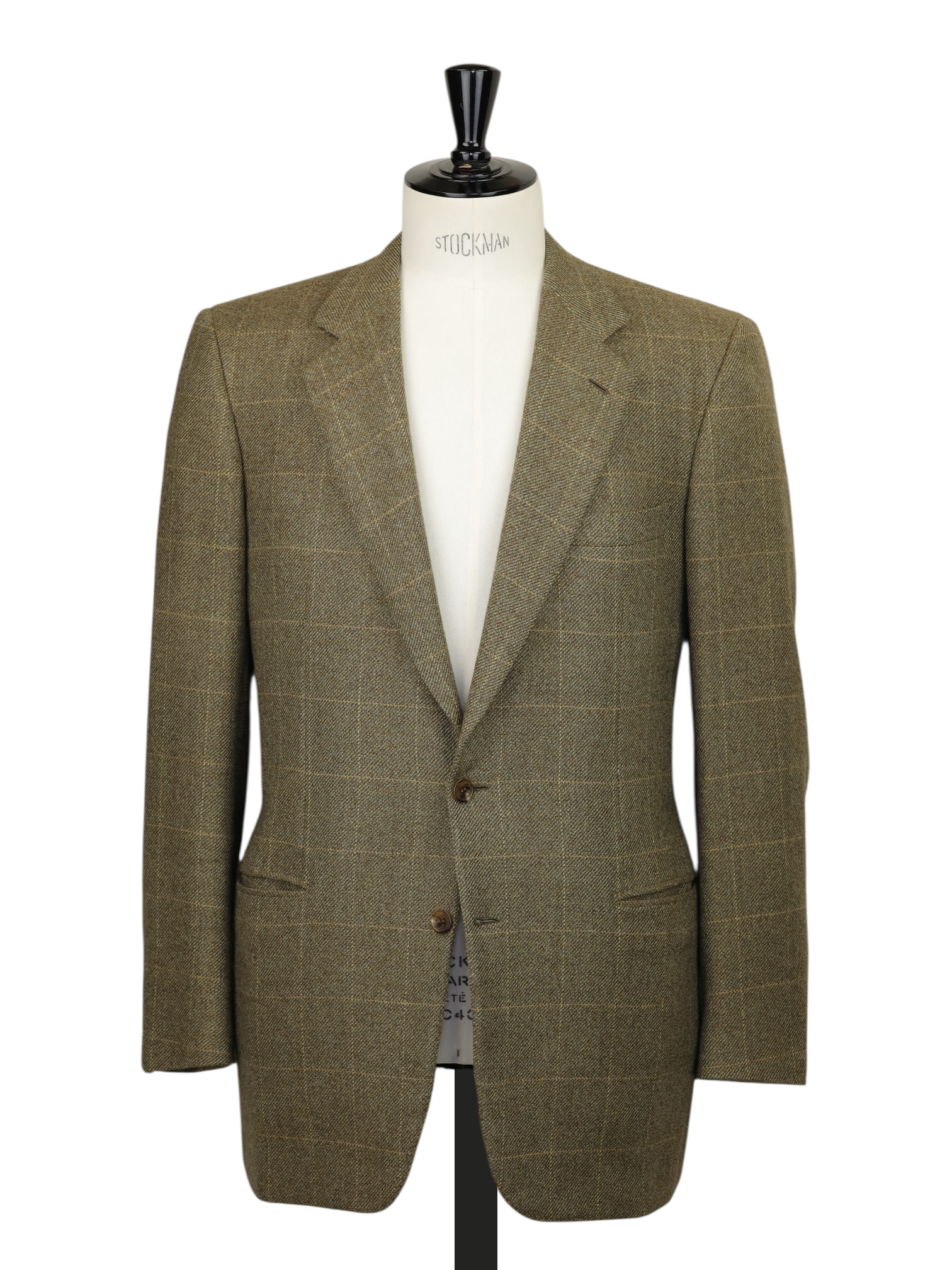 Brioni Moss-Brown Tweed Wool Windowpane Jacket