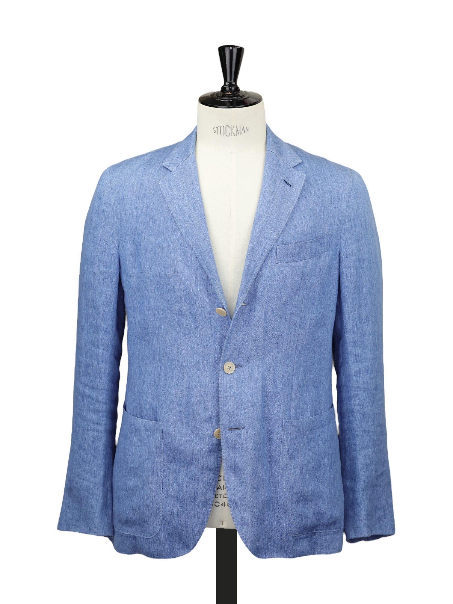 Caruso Light Blue Unconstructed Linnen Summer Jacket