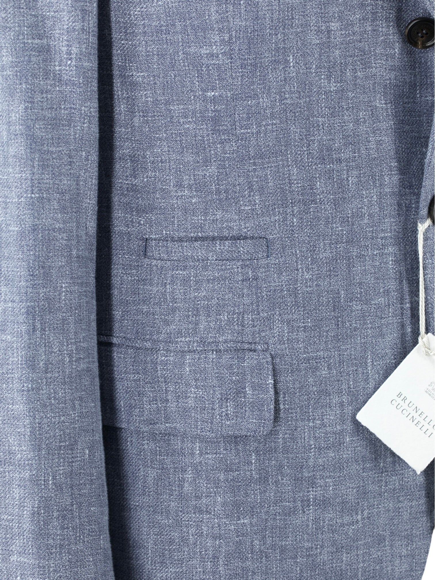 Brunello Cucinelli Steel Blue Linen, Wool & Silk Melange Suit