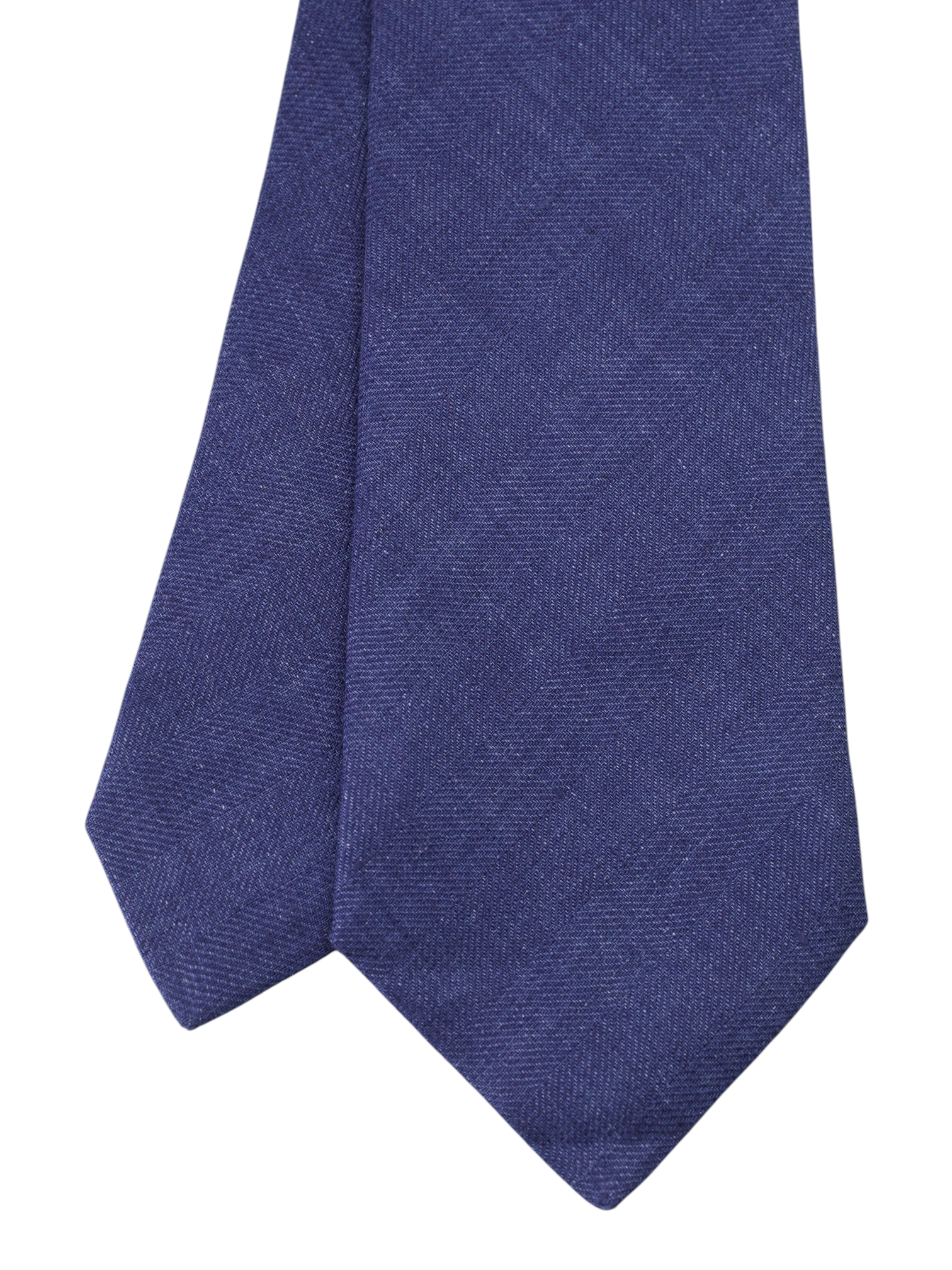 Kiton 5-Fold Dark Purple Pure Linen Tie