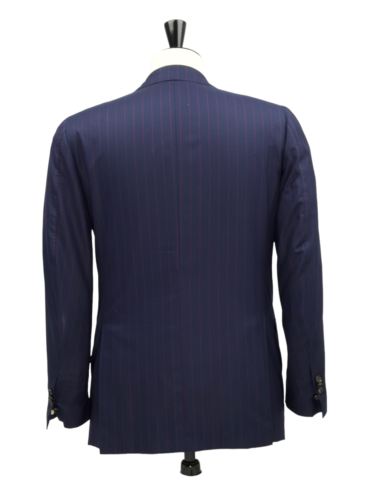 Cesare Attolini Blue & Red Double Breasted Super 200's Pinstripe Suit