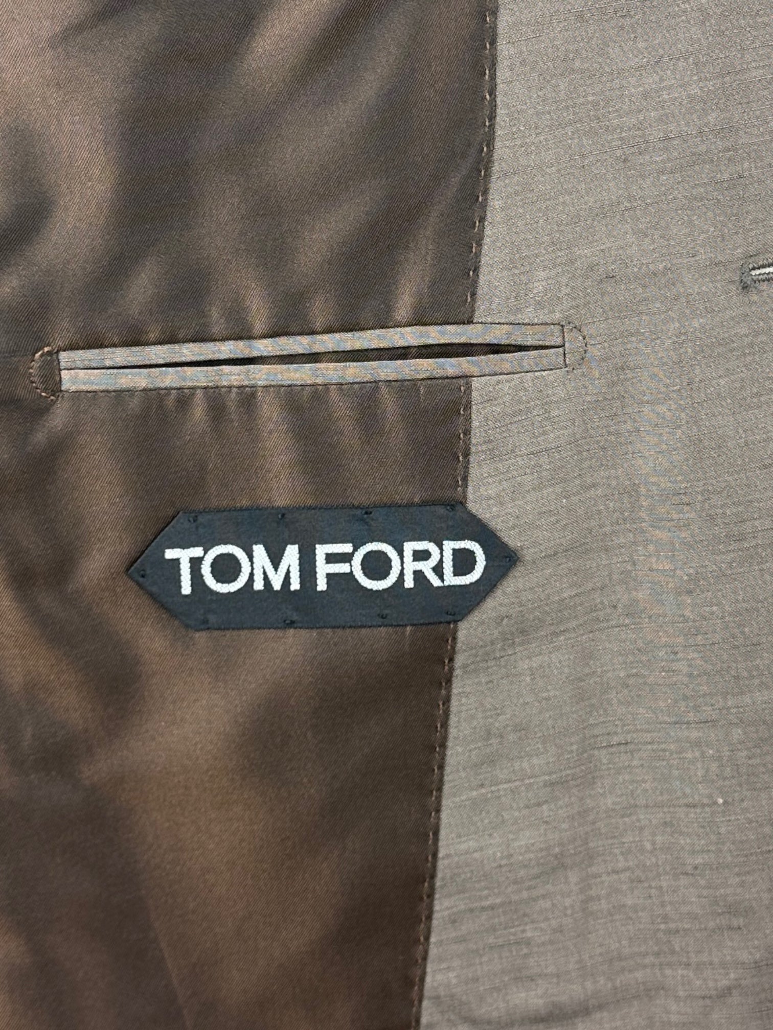 Tom Ford Atticus taupe zijden en linnen pak