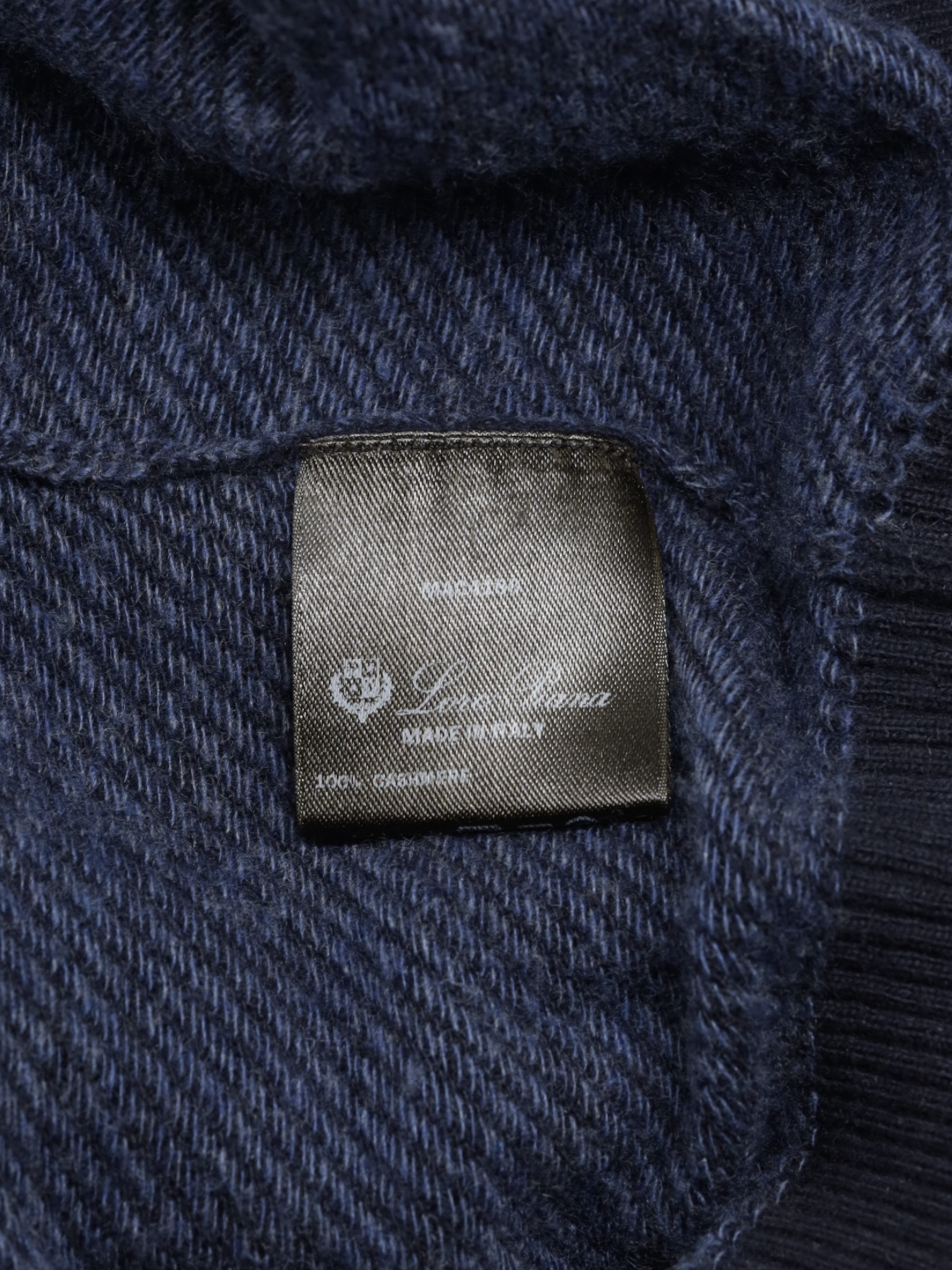 Loro Piana Steel Blue Pure-Cashmere Roadster Pull Half-Zip Sweater
