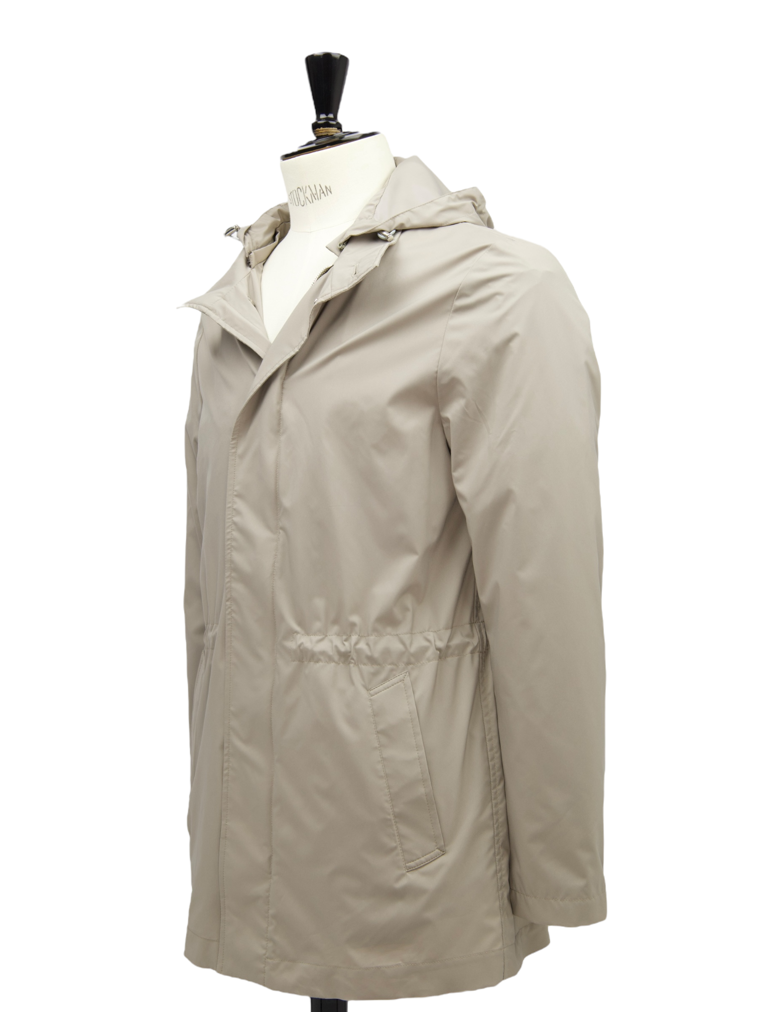 Doriani Cashmere Taupe Polyester Windbreaker Coat