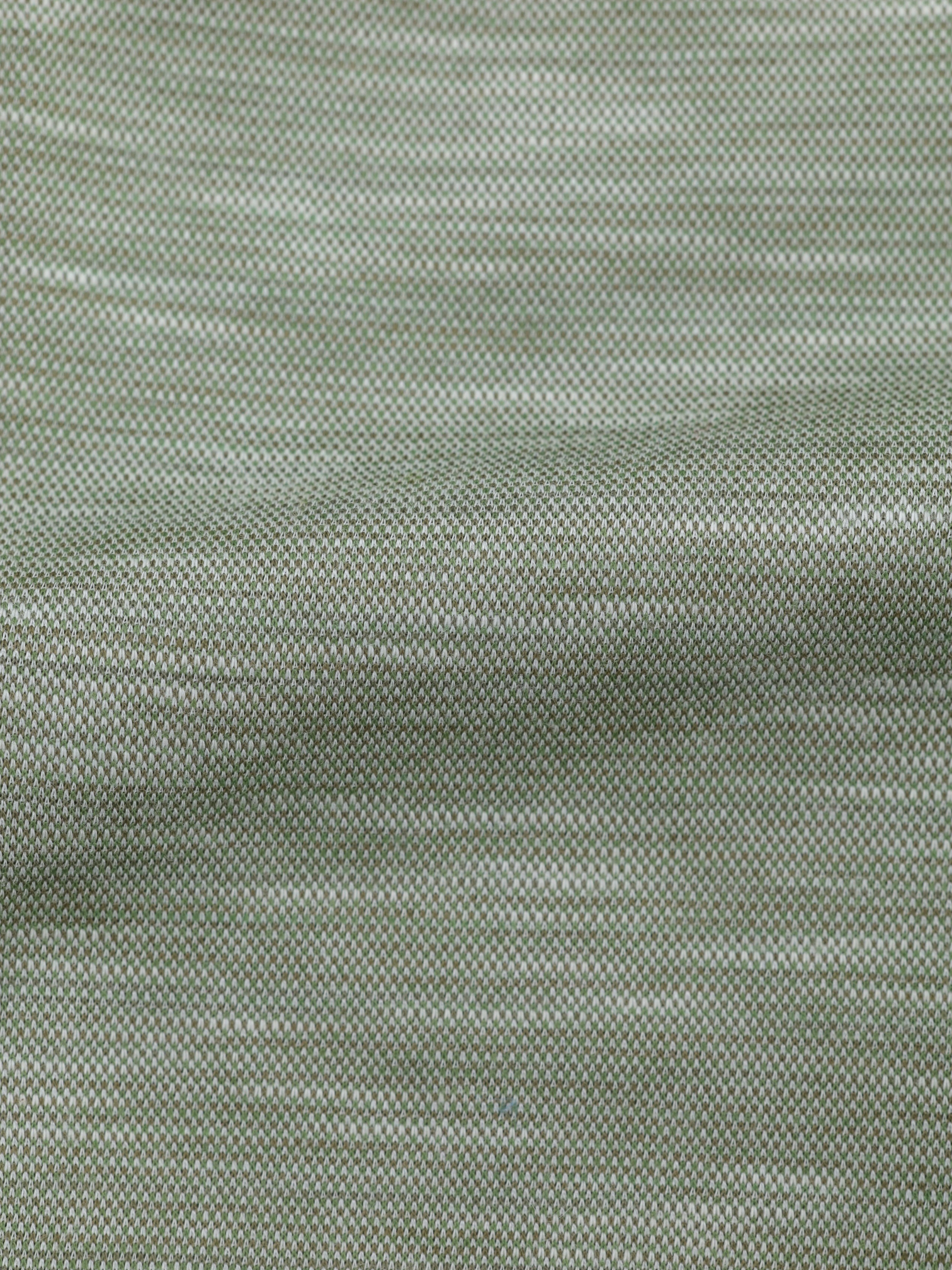 Fray Sage Green Cotton Jersey Melange Pop-Over Shirt