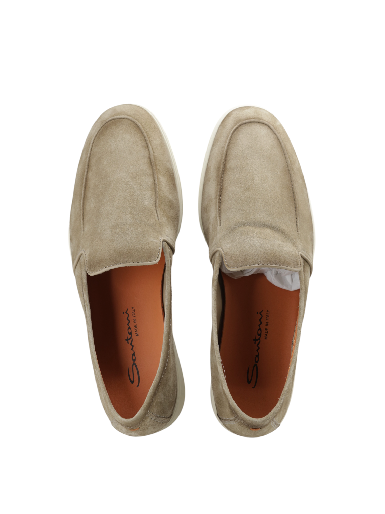 Santoni Taupe Suede Malibu Loafer