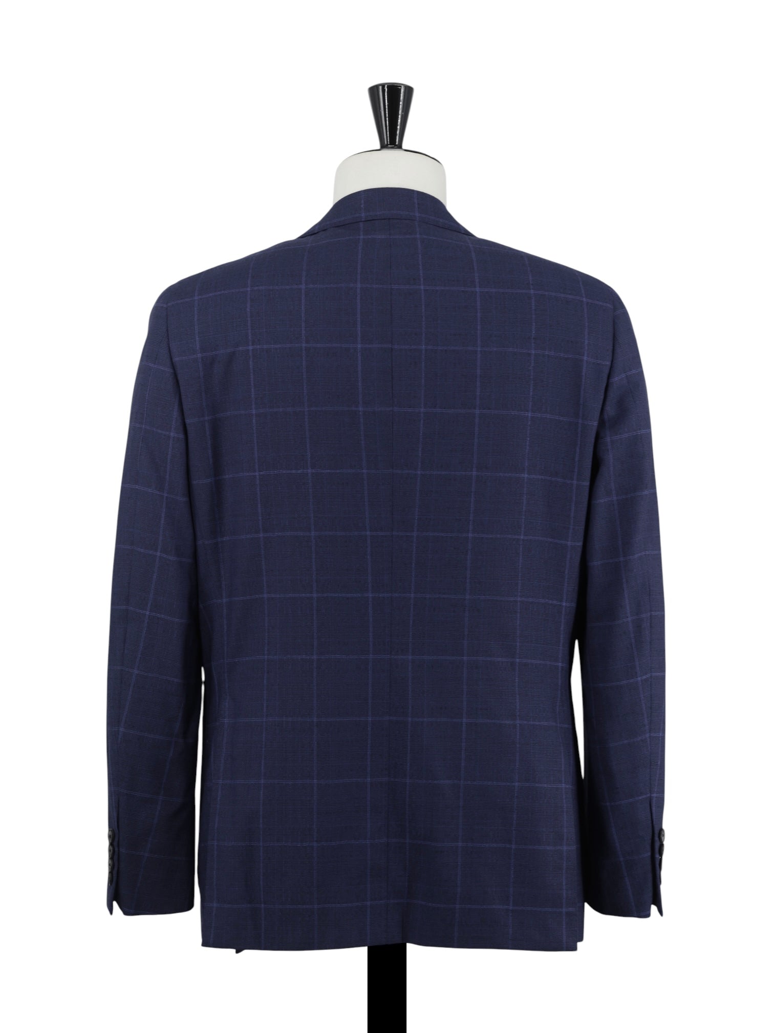 Caruso Royal Blue Wool & Mohair Windowpane Suit