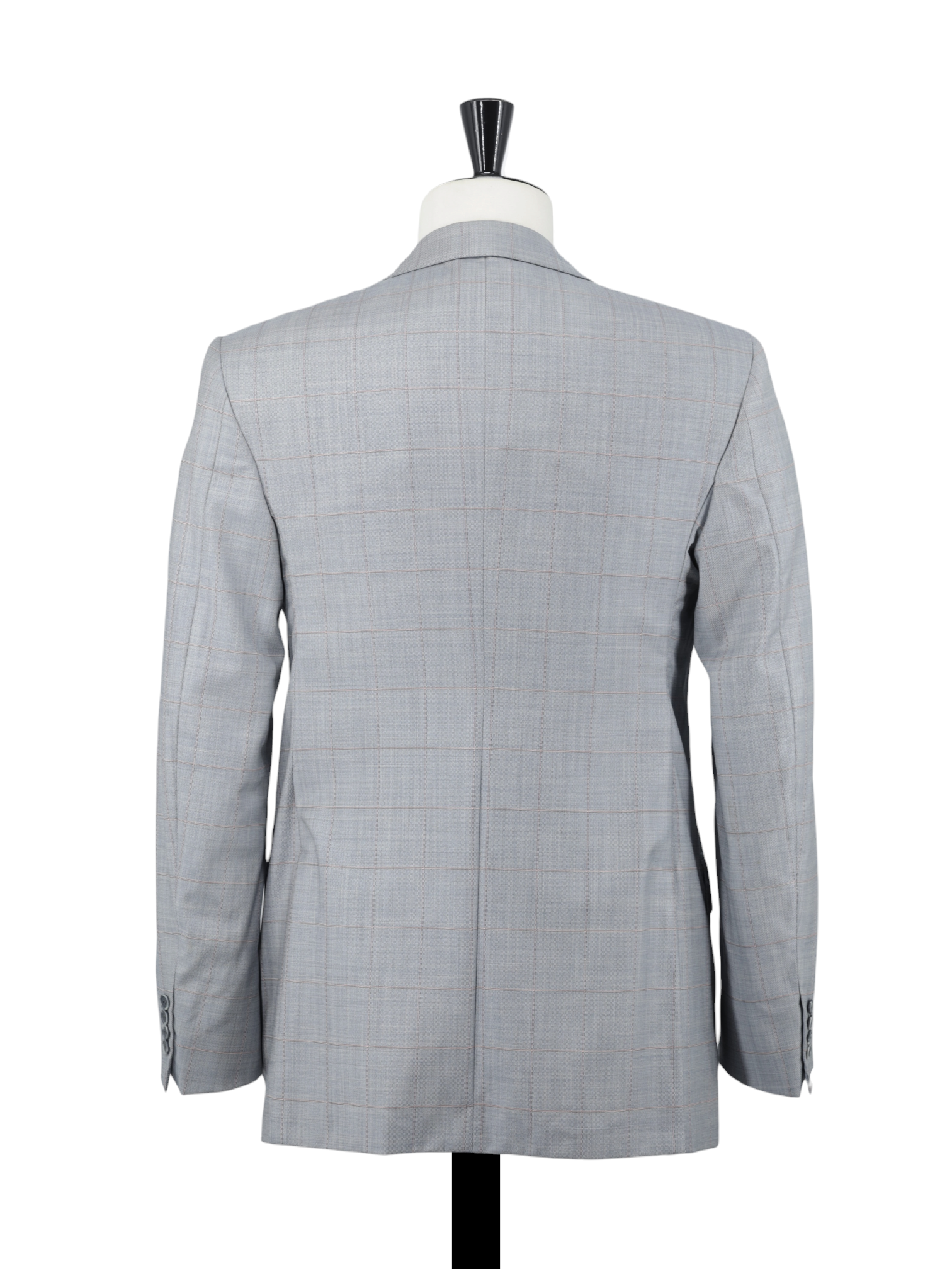 Brioni Light Grey & Red Fine-Wool Windowpane Nomentano Jacket