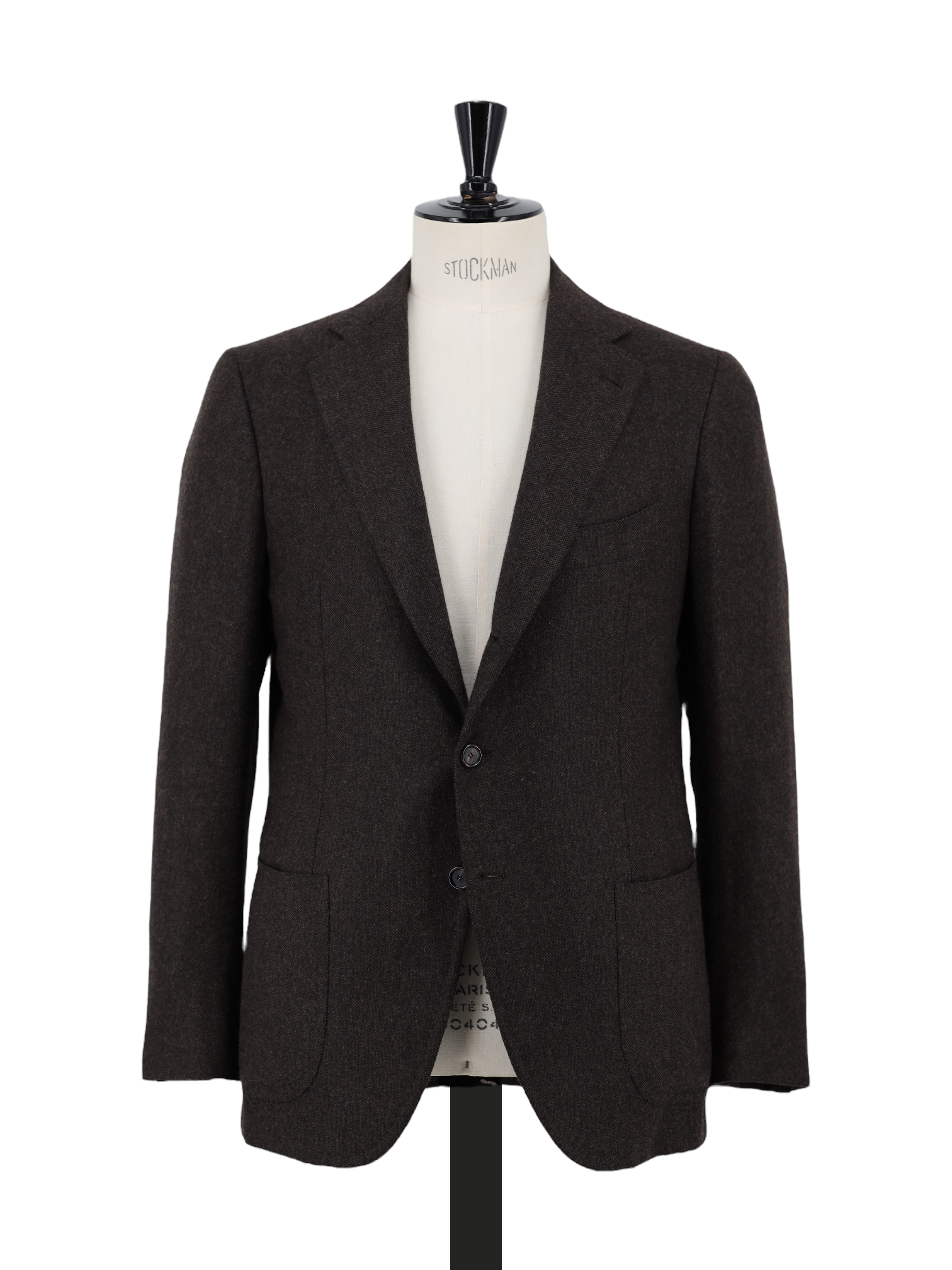 Cesare Attolini Dark Brown Pure Cashmere Micro-Pattern Jacket